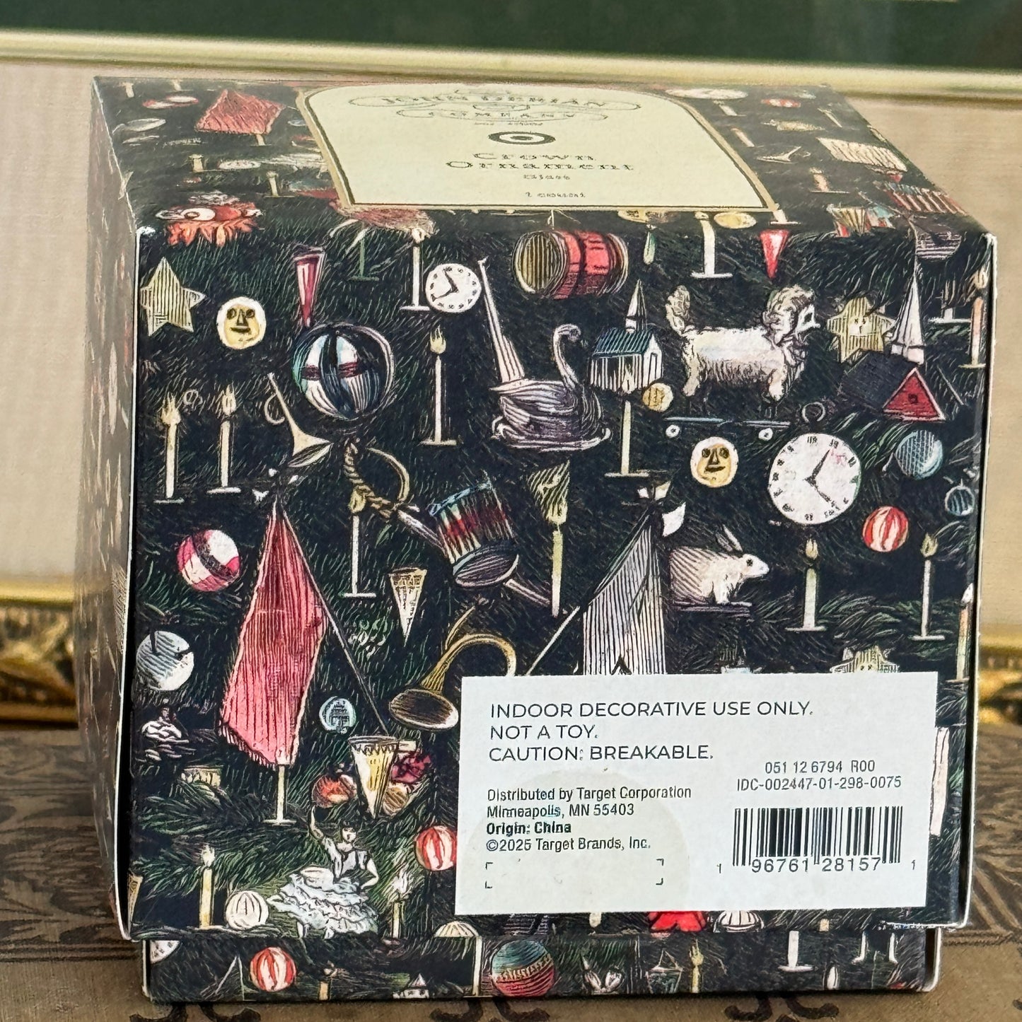 John Derian Gold Glass Glitter Crown Ornament Limited Edition