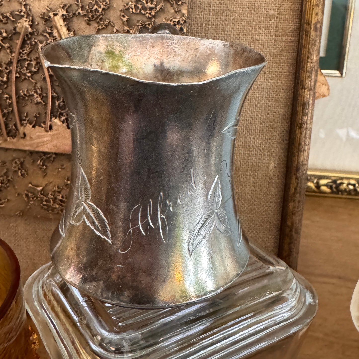 Antique Pierpoint Mfg. Co. Art Nouveau Quad Plate Creamer