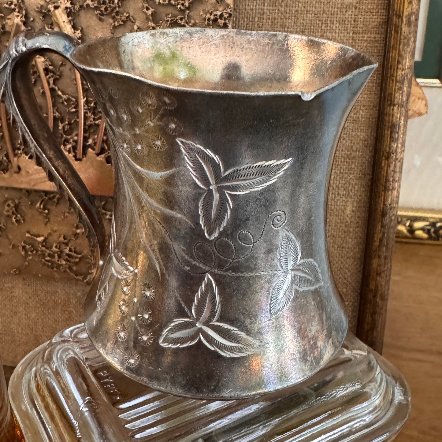 Antique Pierpoint Mfg. Co. Art Nouveau Quad Plate Creamer