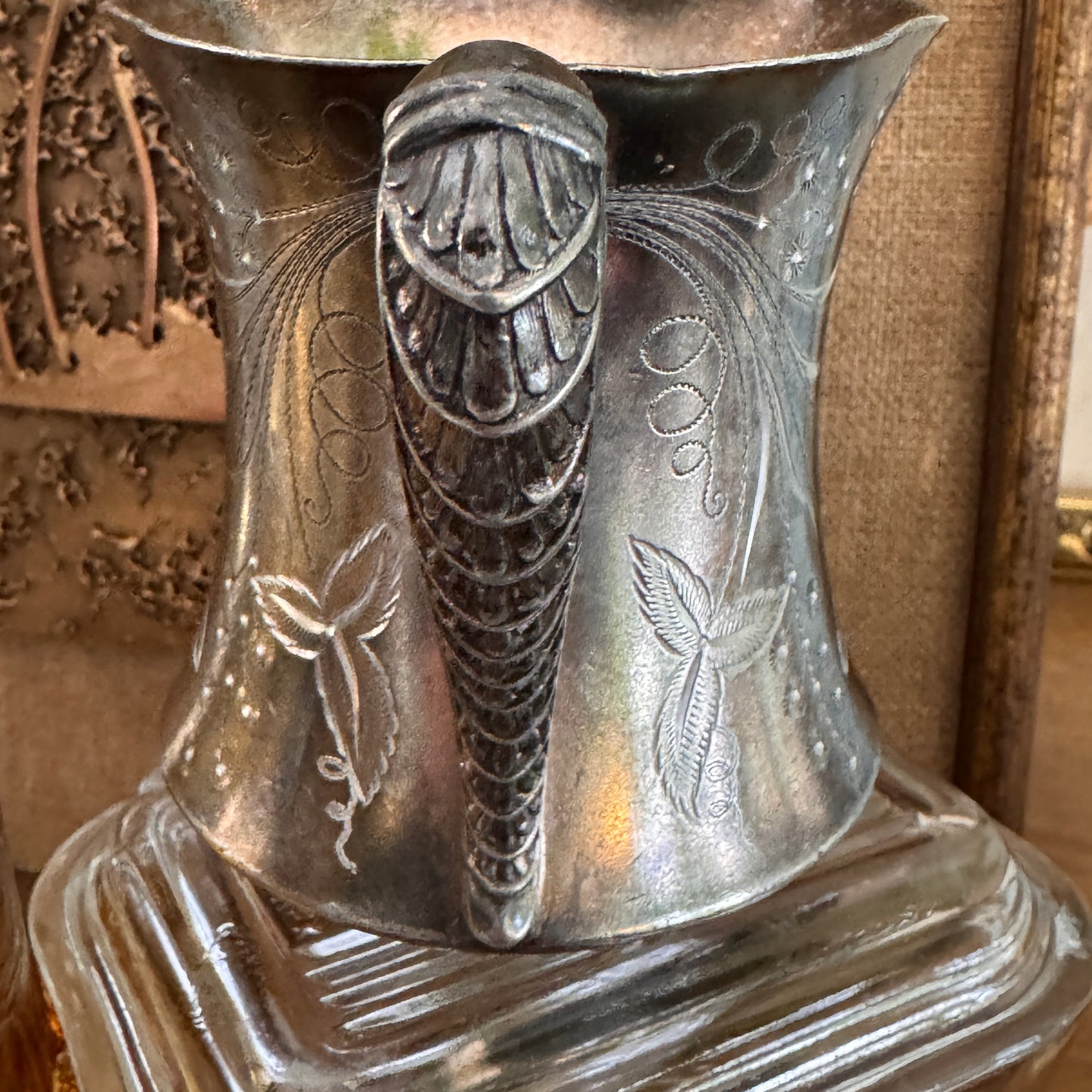 Antique Pierpoint Mfg. Co. Art Nouveau Quad Plate Creamer