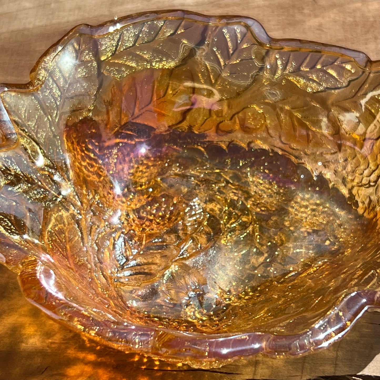 Vintage Indiana Glass Blackberry Carnival Glass Dish