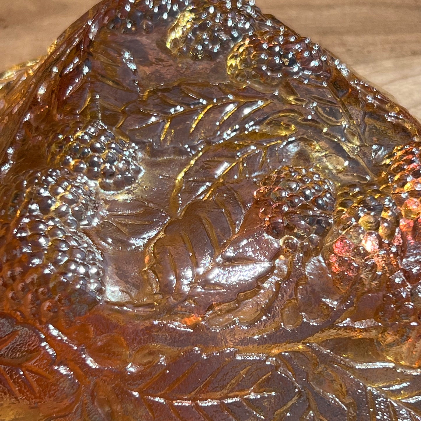 Vintage Indiana Glass Blackberry Carnival Glass Dish