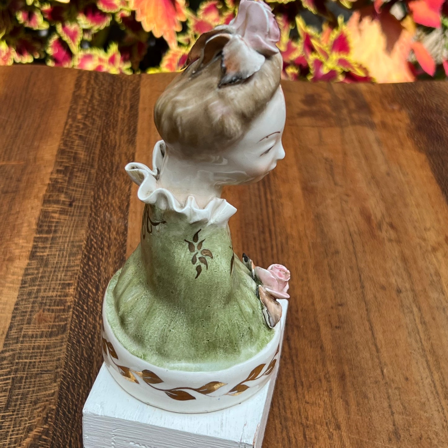 Vintage Cordey Victorian Woman Figurine, Minton Plate, Japan Shoe Collection