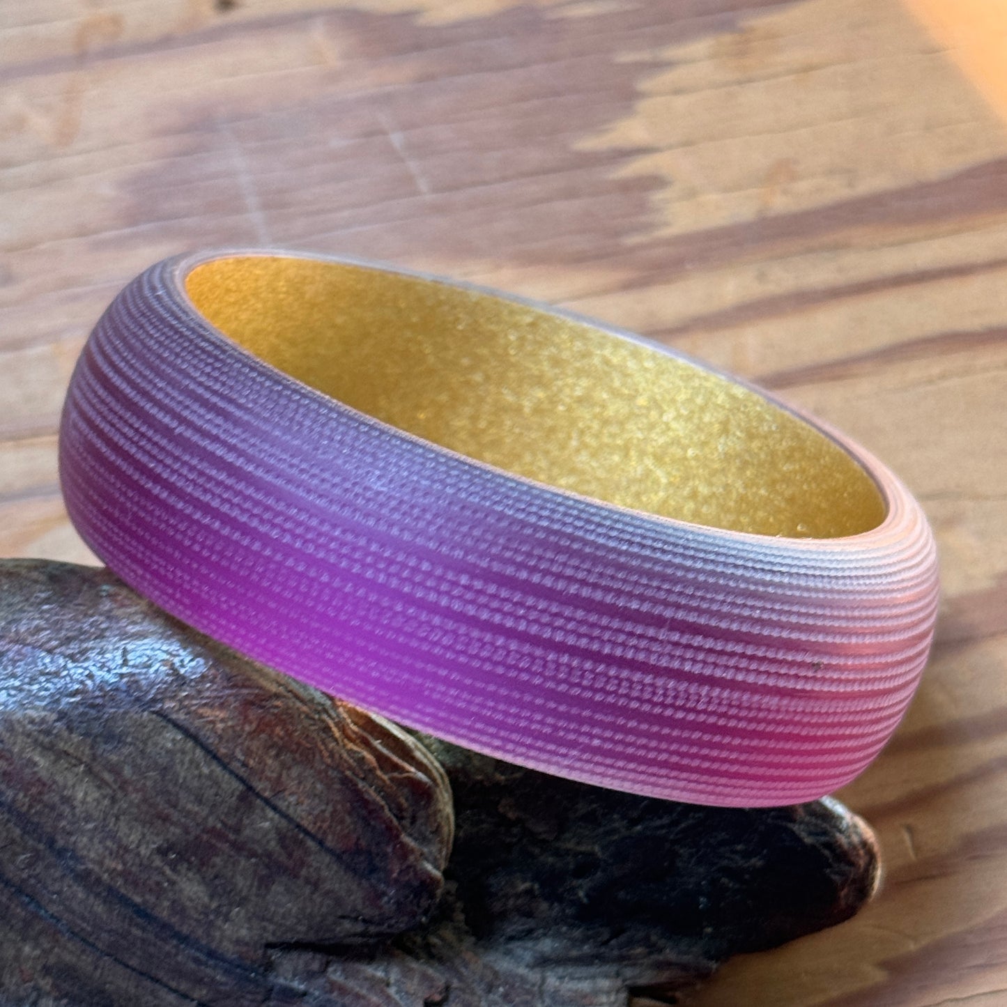 Alexis Bittar Magenta Crystal Textured Lucite Bangle Bracelet