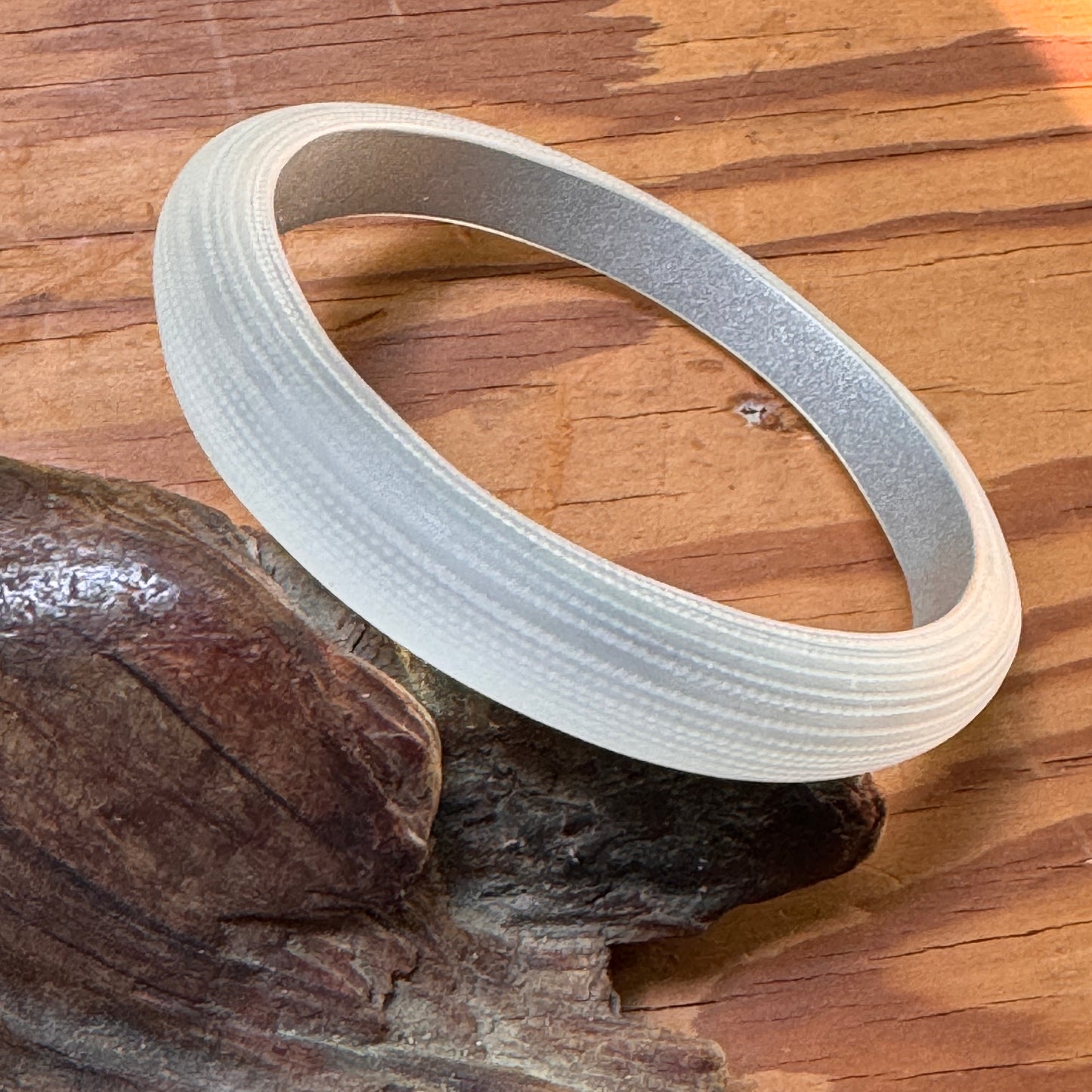 Alexis Bittar Clear Textured Lucite Bangle Bracelet