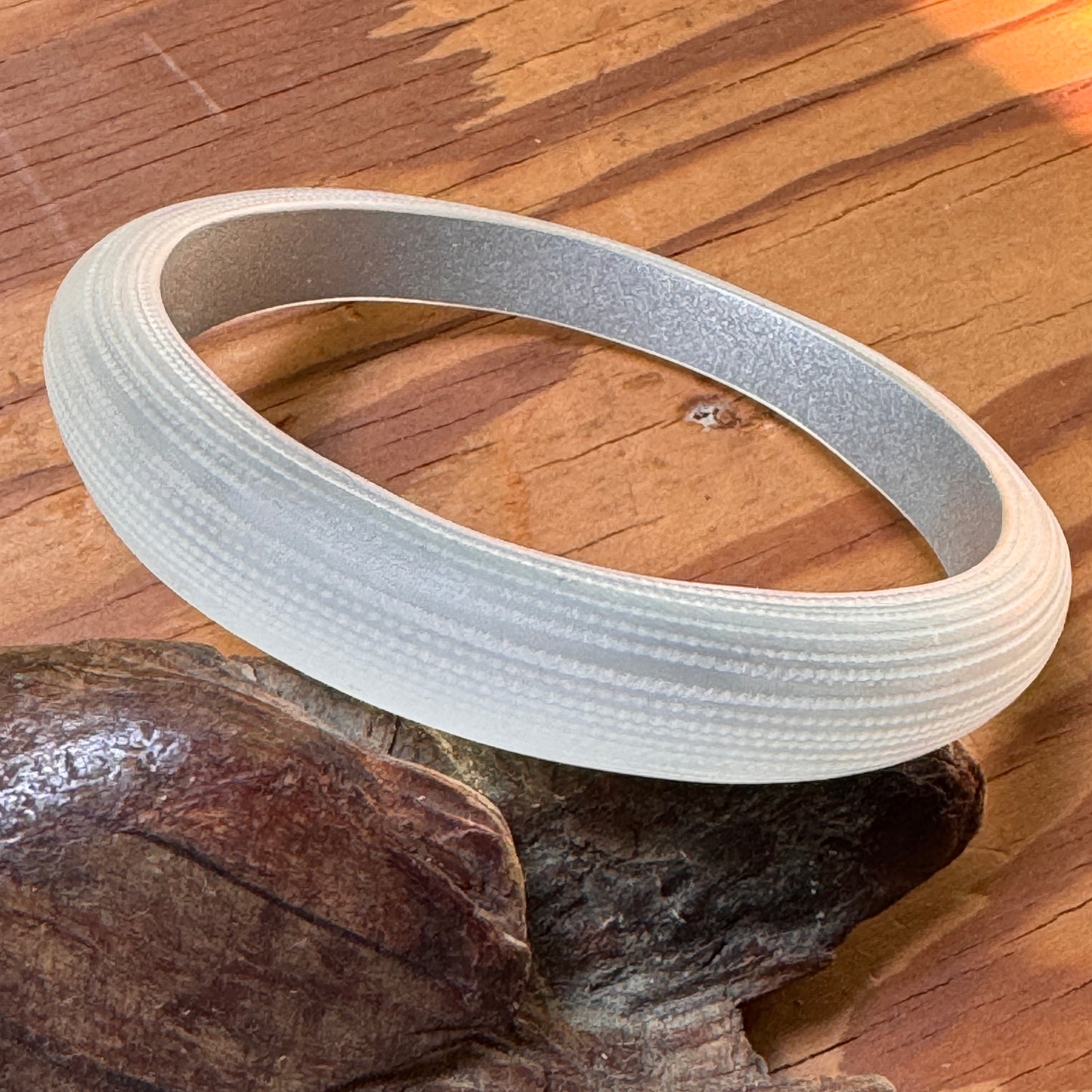Alexis Bittar Clear Textured Lucite Bangle Bracelet