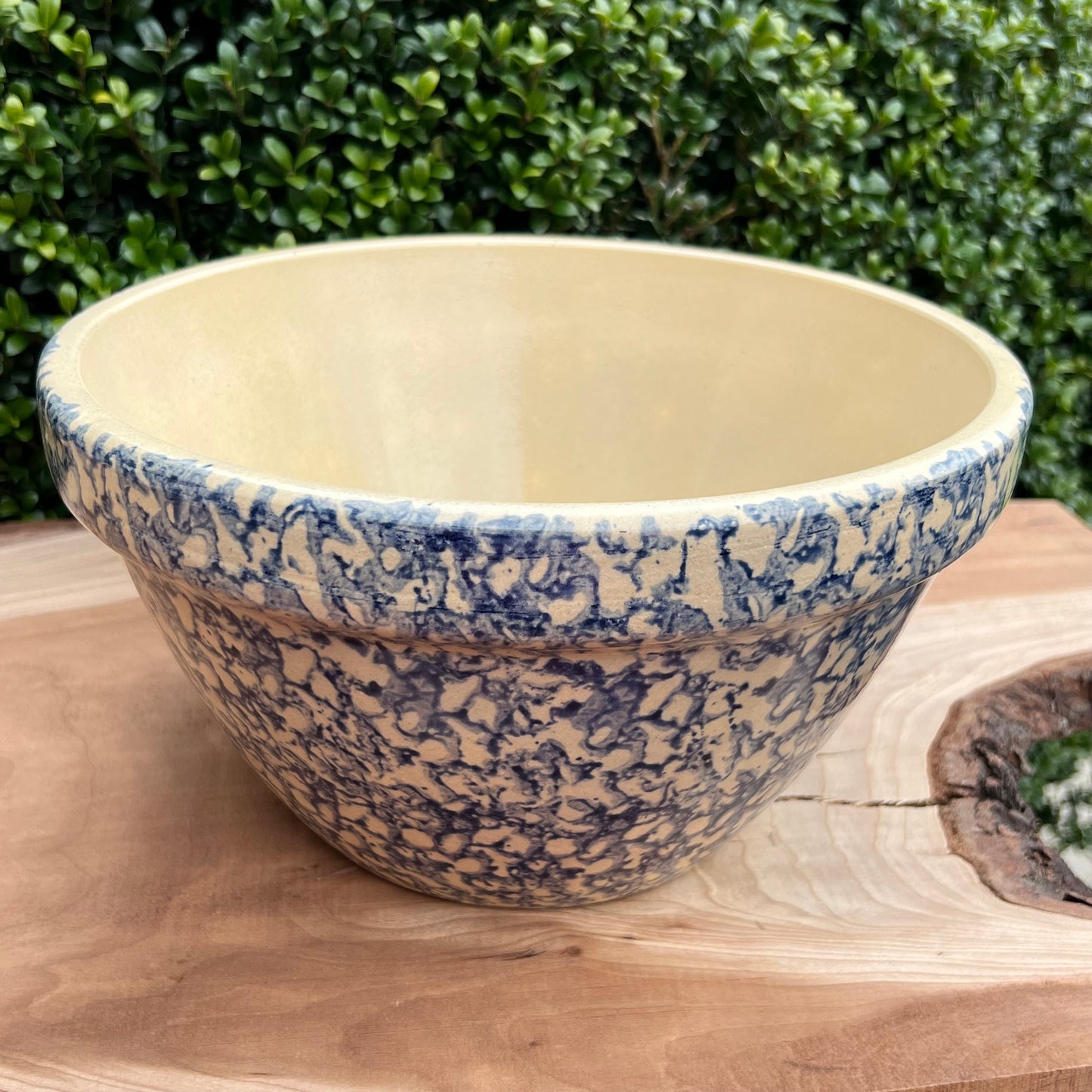 Vintage Robinson Ramsbottom Blue Spongeware Mixing Bowl