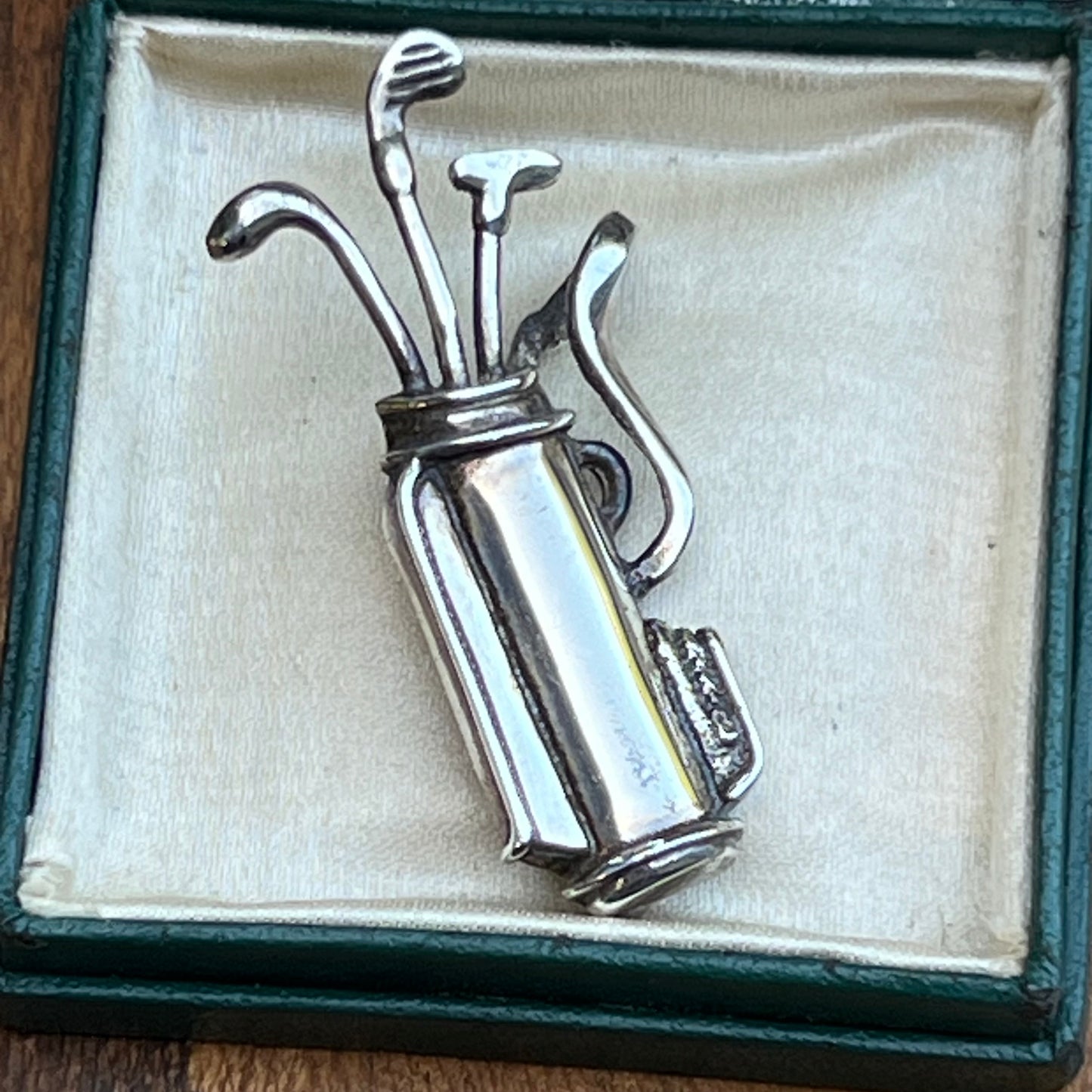 Taxco Mexican Vintage Sterling Silver Golf Clubs & Bag Pin