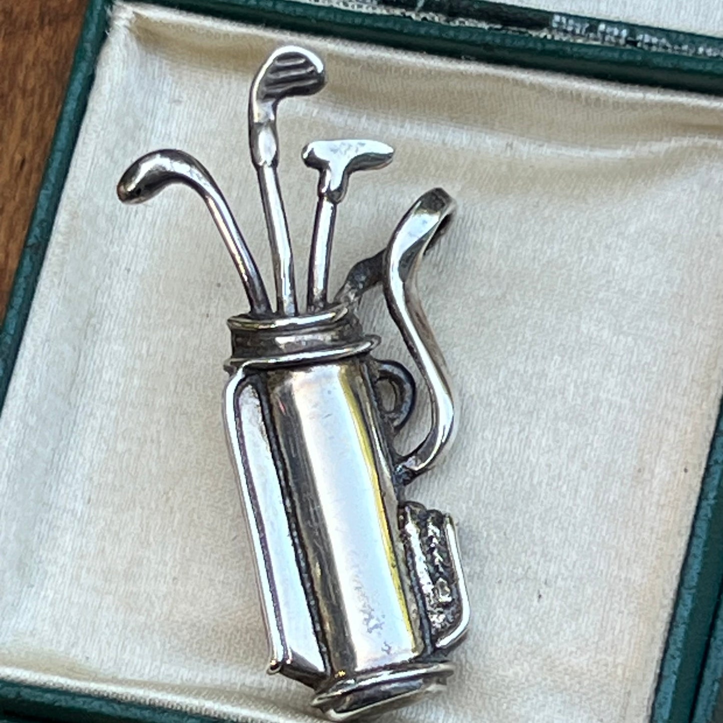Taxco Mexican Vintage Sterling Silver Golf Clubs & Bag Pin