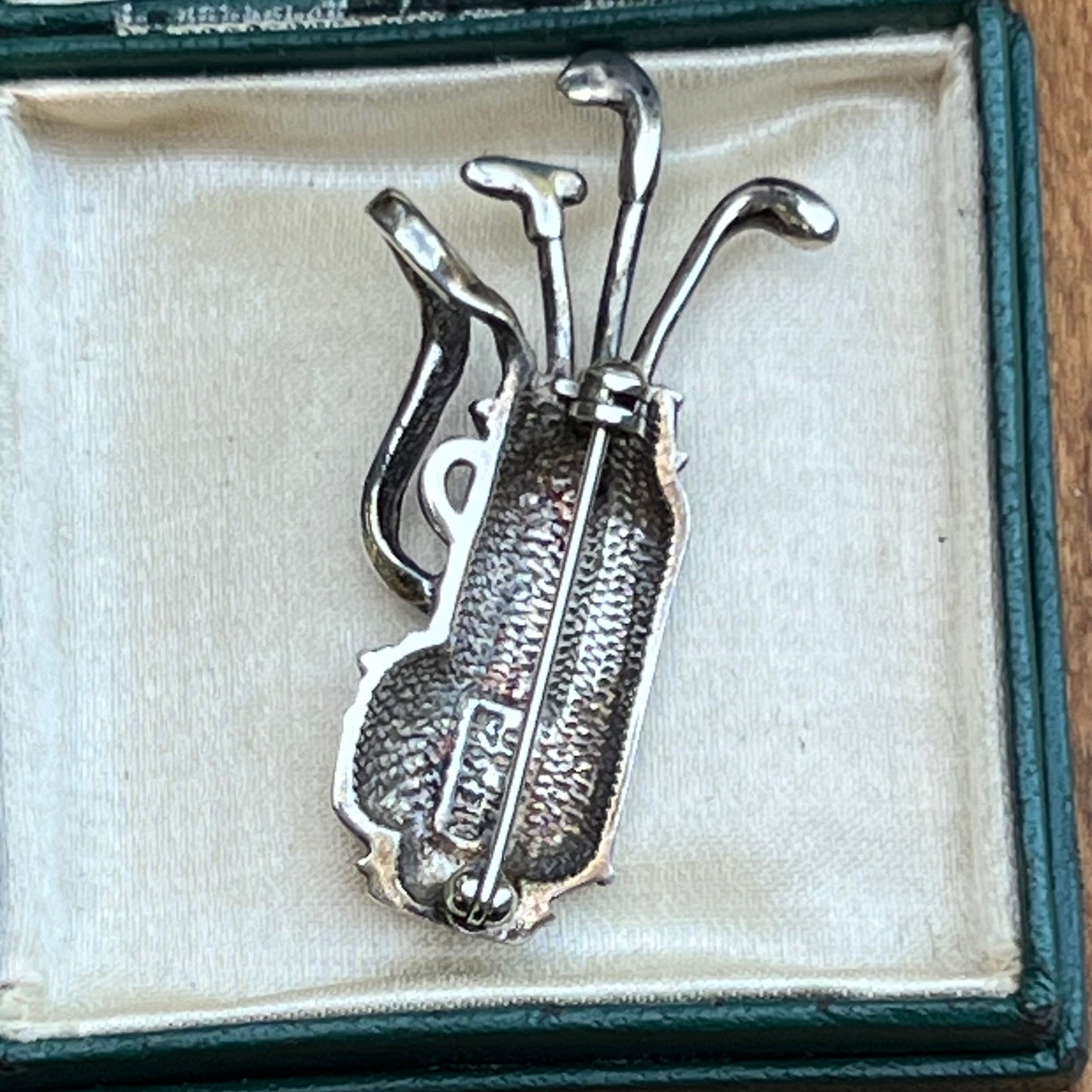 Taxco Mexican Vintage Sterling Silver Golf Clubs & Bag Pin