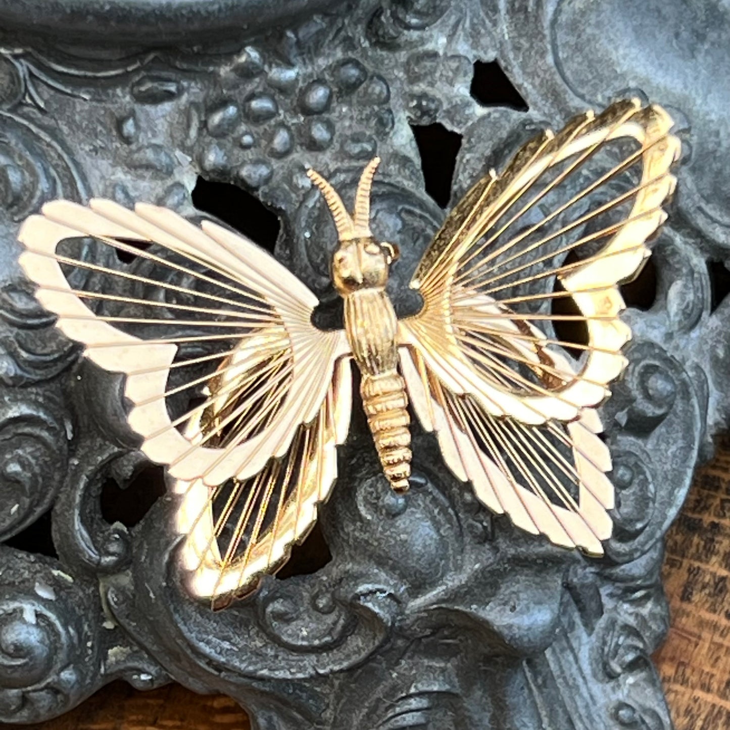 Vintage Monet Spinneret Butterfly Pin