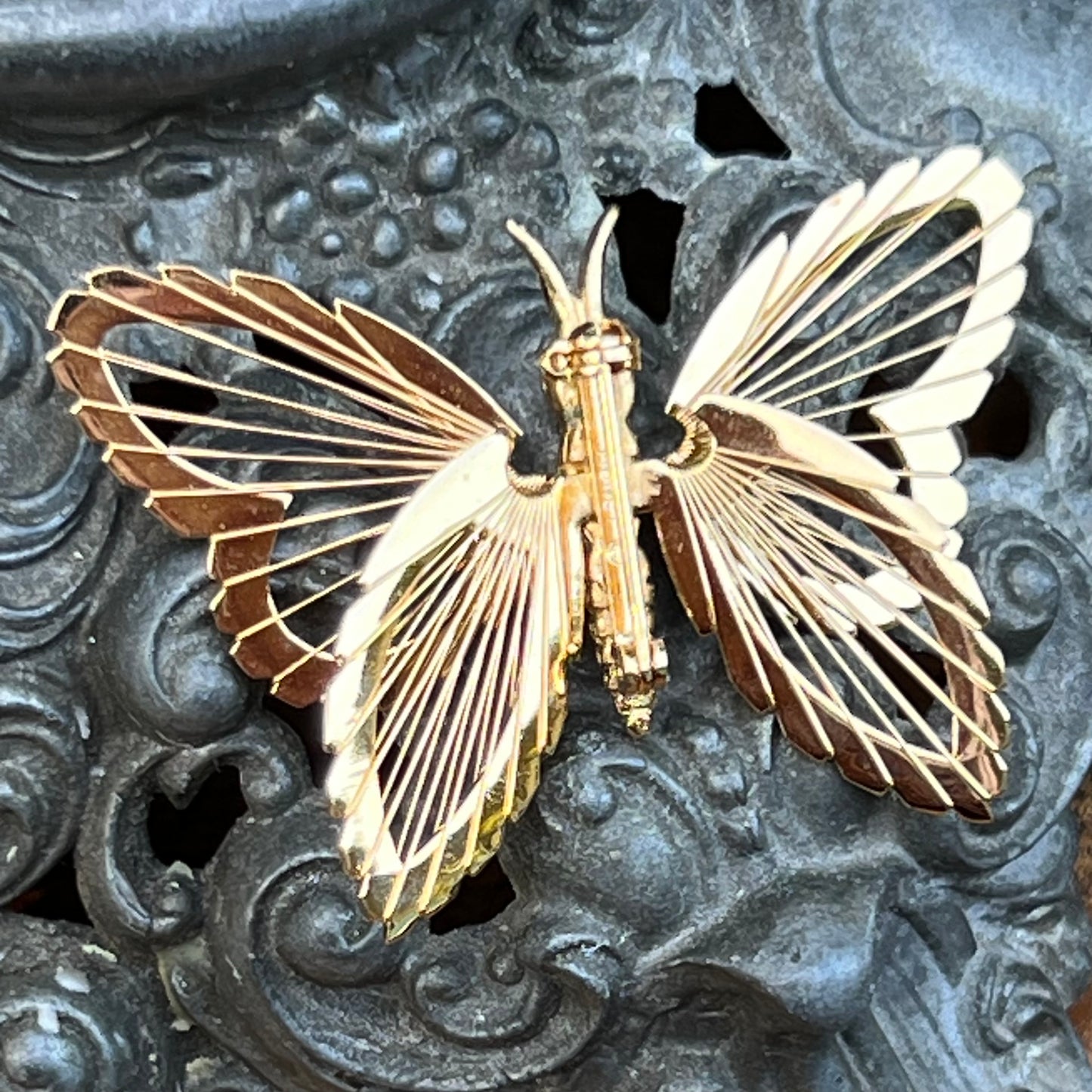 Vintage Monet Spinneret Butterfly Pin