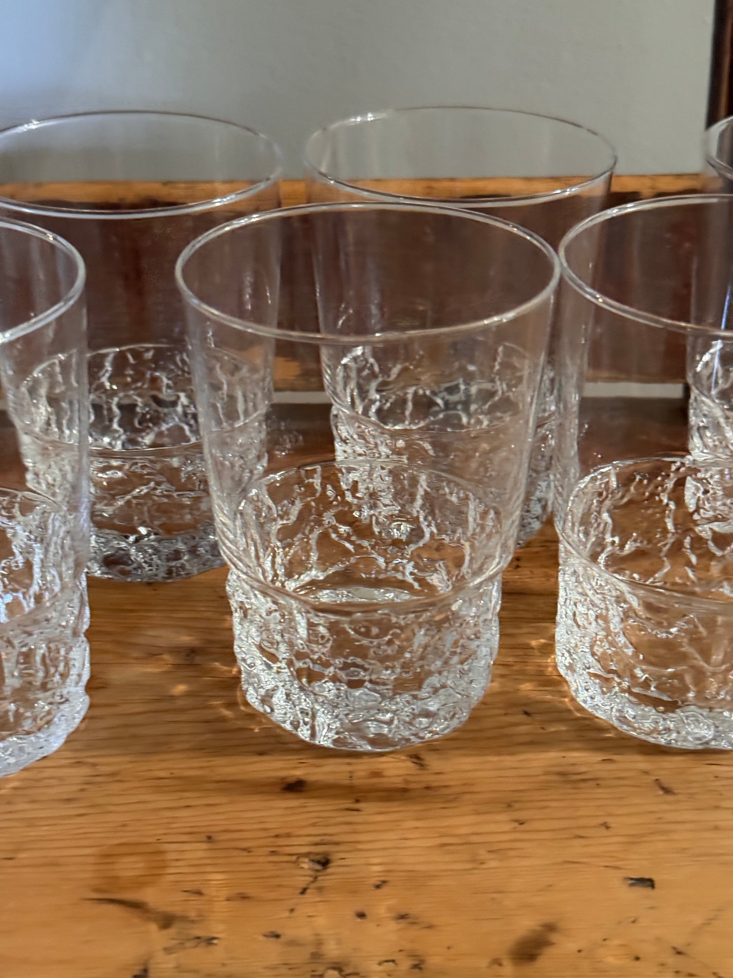 Set of 7 Iittala Kimara Tumbler Glasses by Timo Sarpaneva, Finland, c. 1970s
