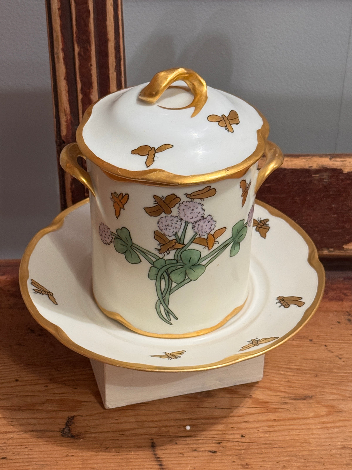 2 Pc J&C Louise Bavaria Porcelain Condensed Milk Container