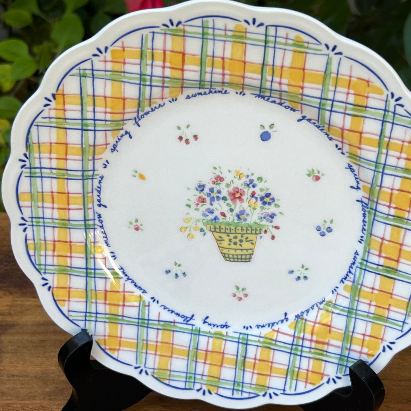 Four Japanese Nikko "Dena's Garden" Dessert Plates