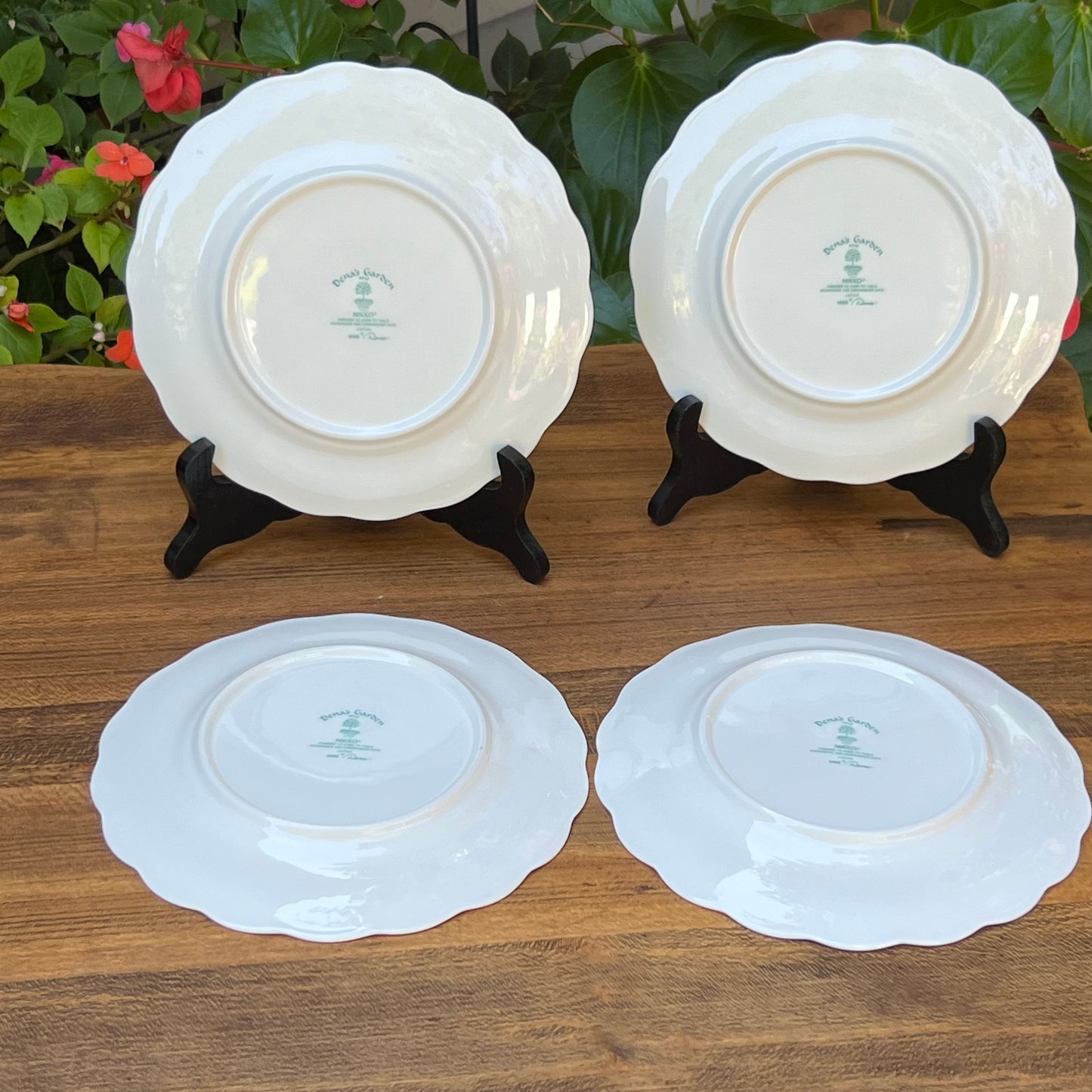 Four Japanese Nikko "Dena's Garden" Dessert Plates