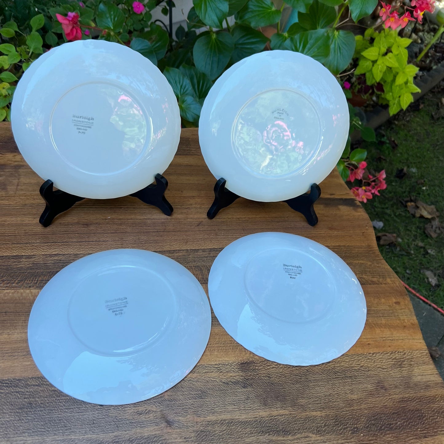 Four Burgess & Leigh Burleigh English Fruit Dessert Plates