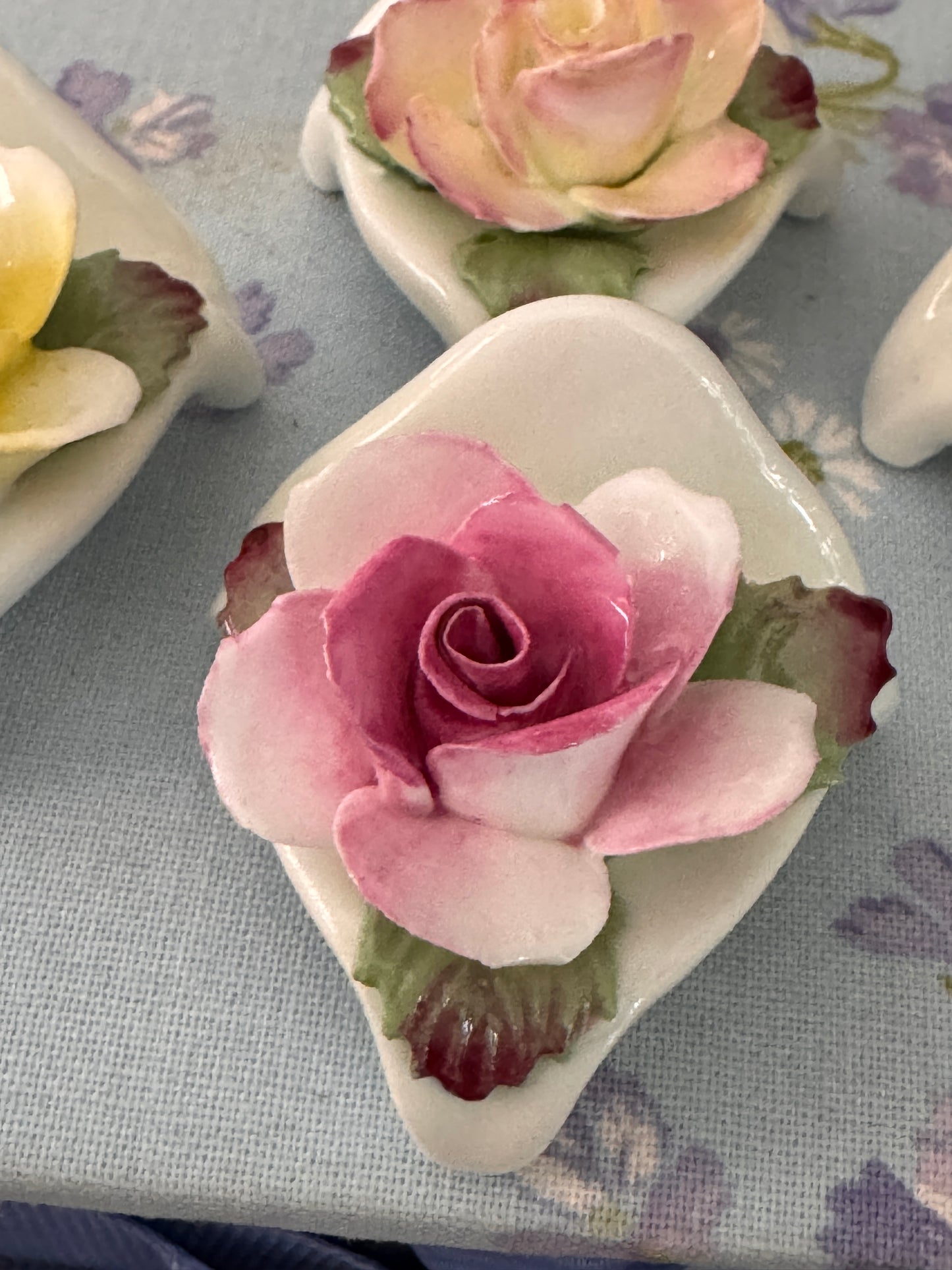 Vintage Cut Crystal & Roses Glass Pedestal Cake Stand