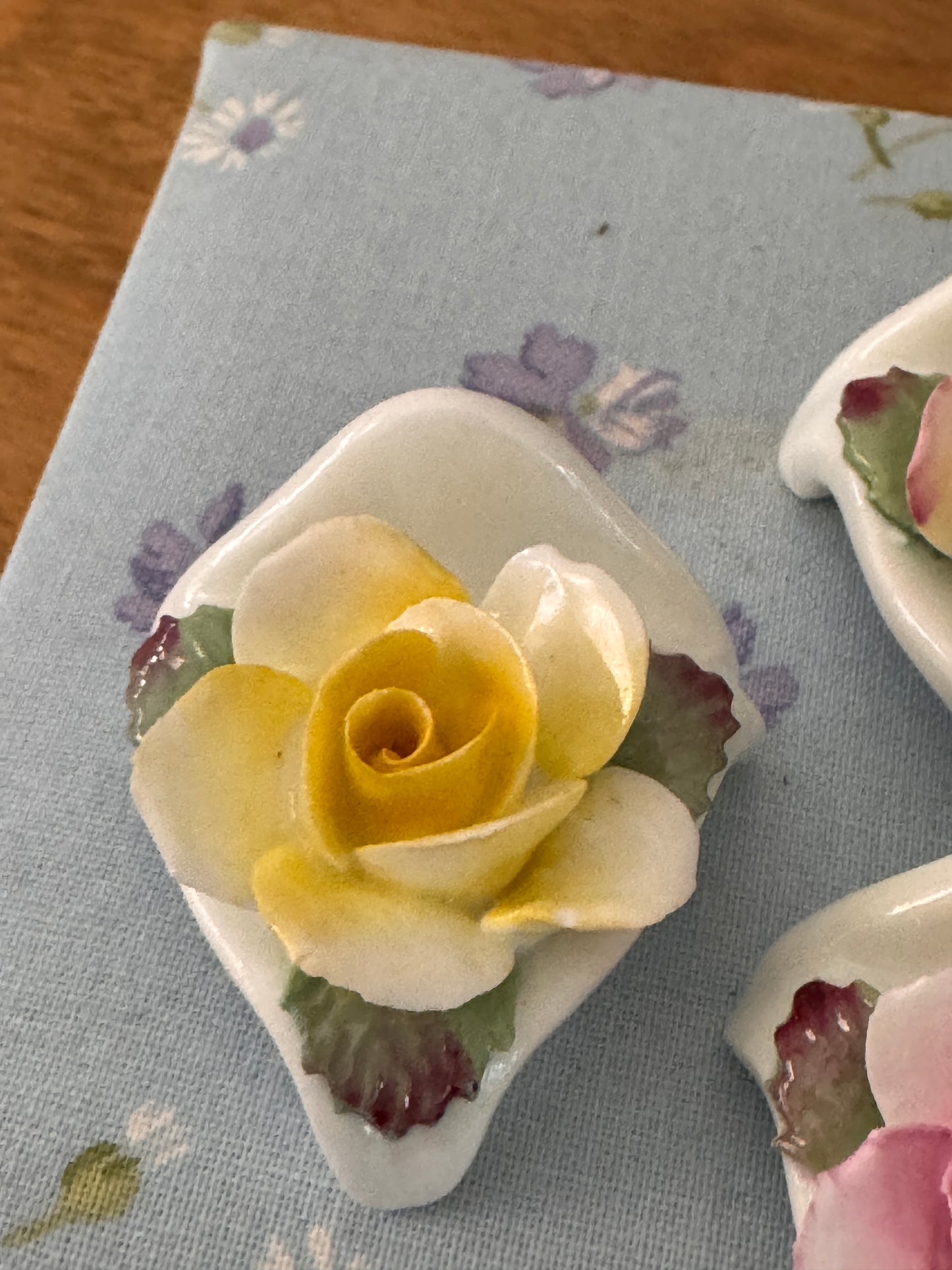 Vintage Cut Crystal & Roses Glass Pedestal Cake Stand
