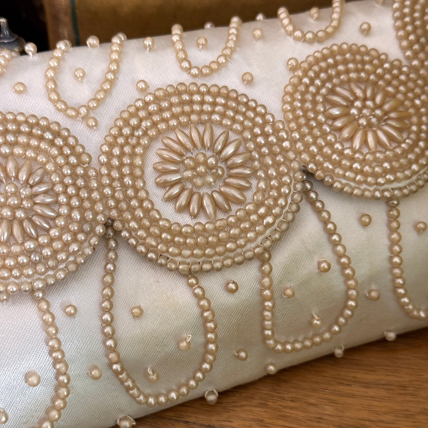 Vintage Hand Beaded Japanese La Regale Evening Bag Clutch Purse