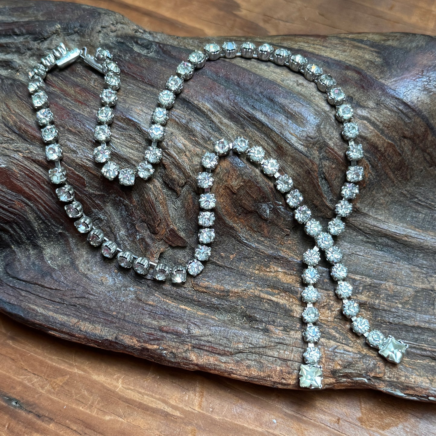Vintage Rhinestone Chain Necklace
