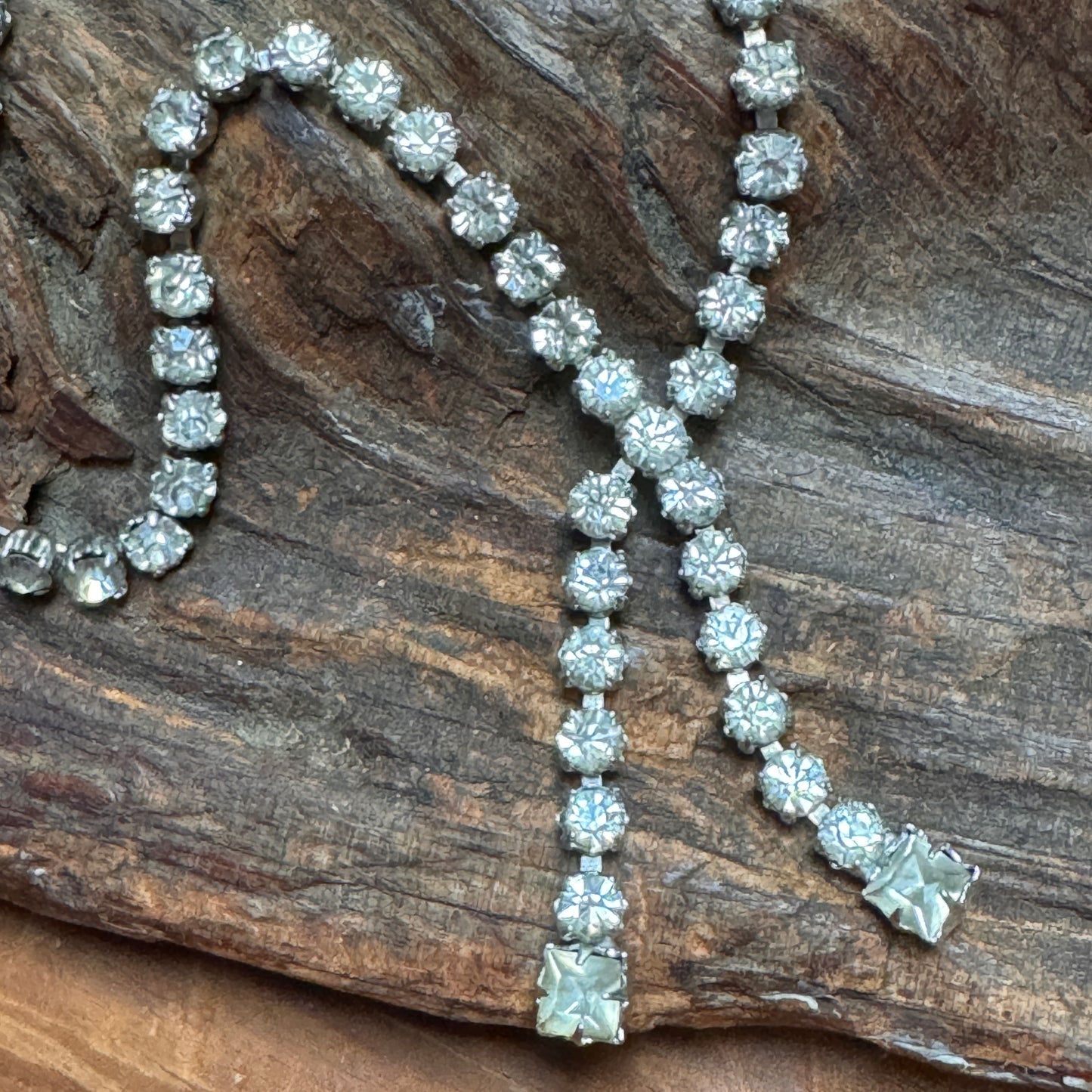 Vintage Rhinestone Chain Necklace