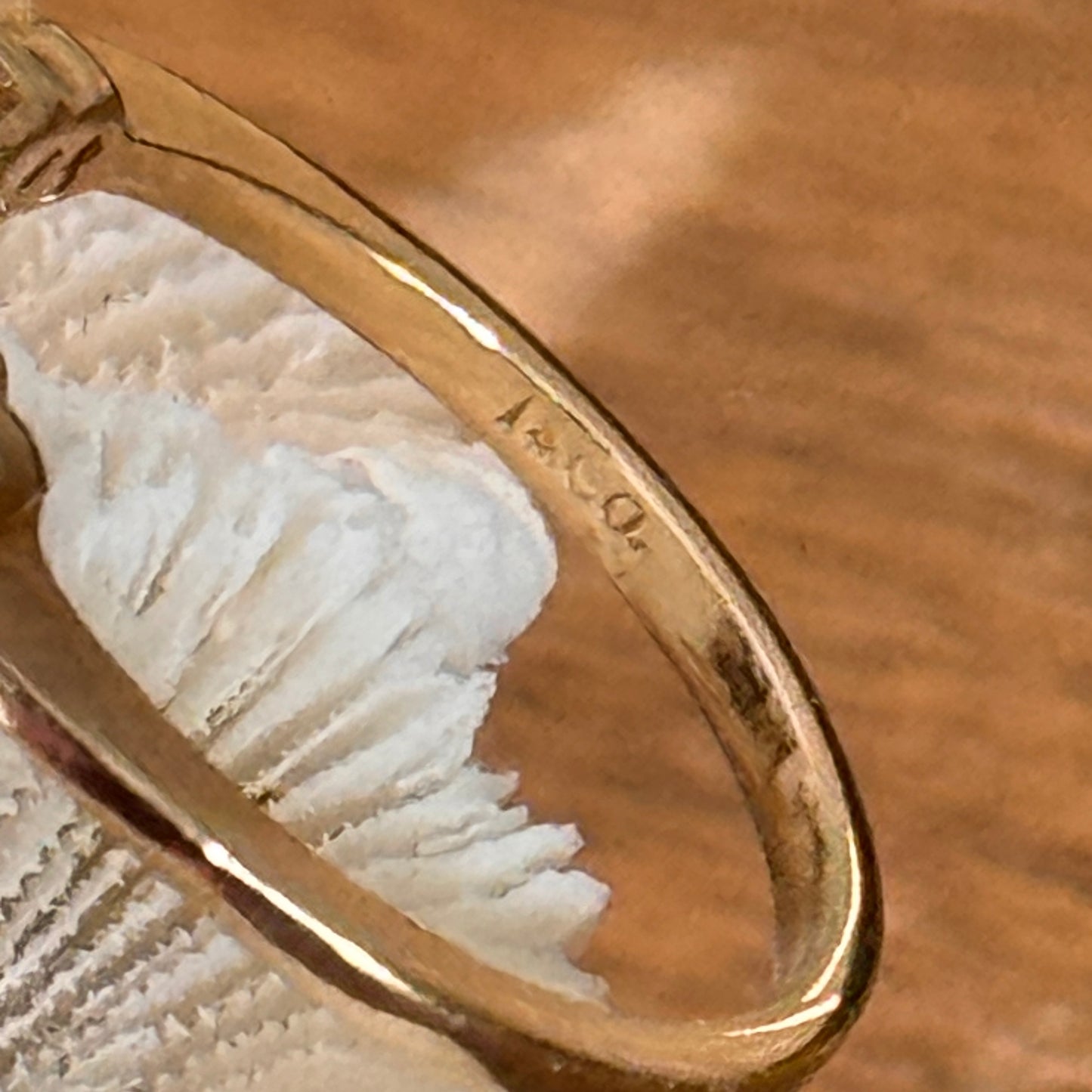Tiffany & Co 14k Yellow Gold Diamond Pearl Ring Size 5