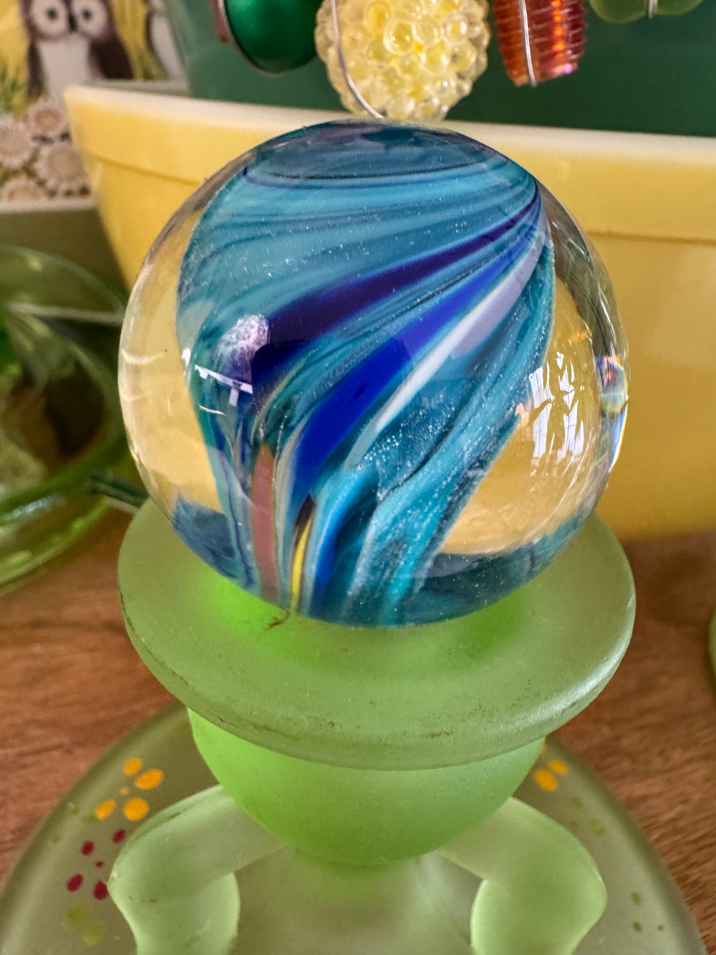 Vintage Joe Morse Handblown Glass Paperweight