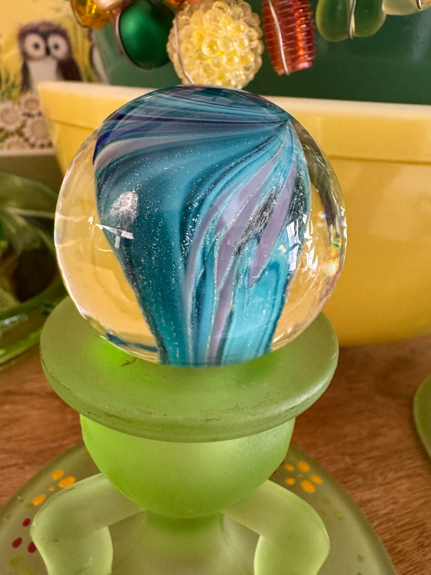 Vintage Joe Morse Handblown Glass Paperweight