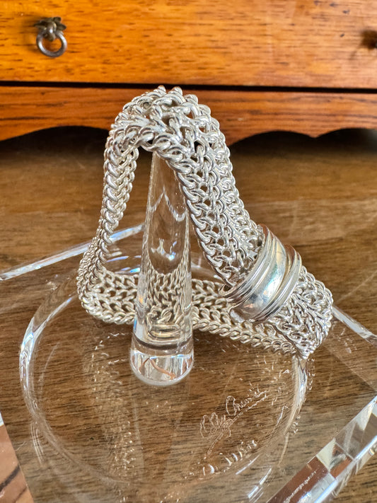 Vintage Italian Sterling Silver Mesh Bracelet