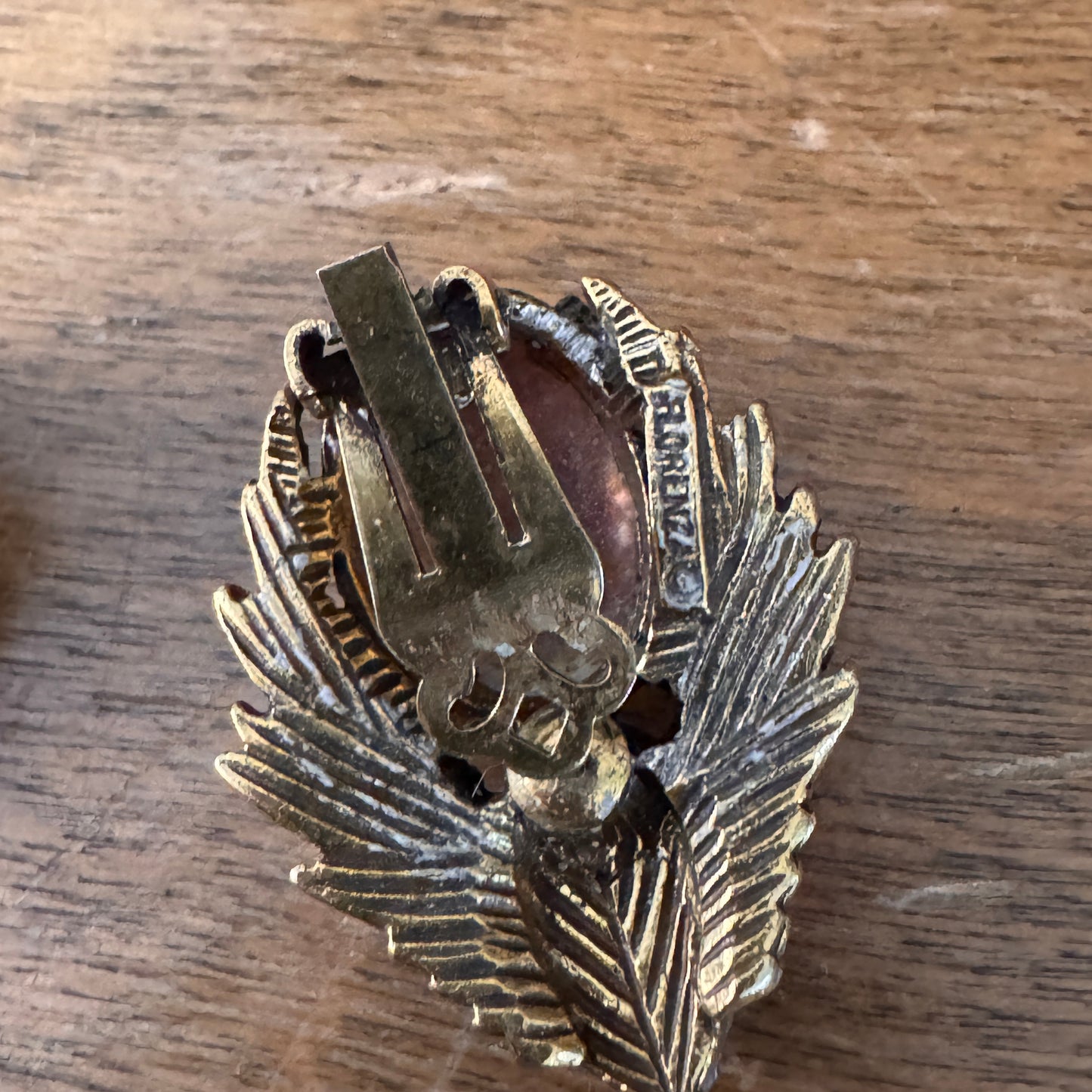Vintage Florenza Dragons Breath Pin/Pendant and Earrings