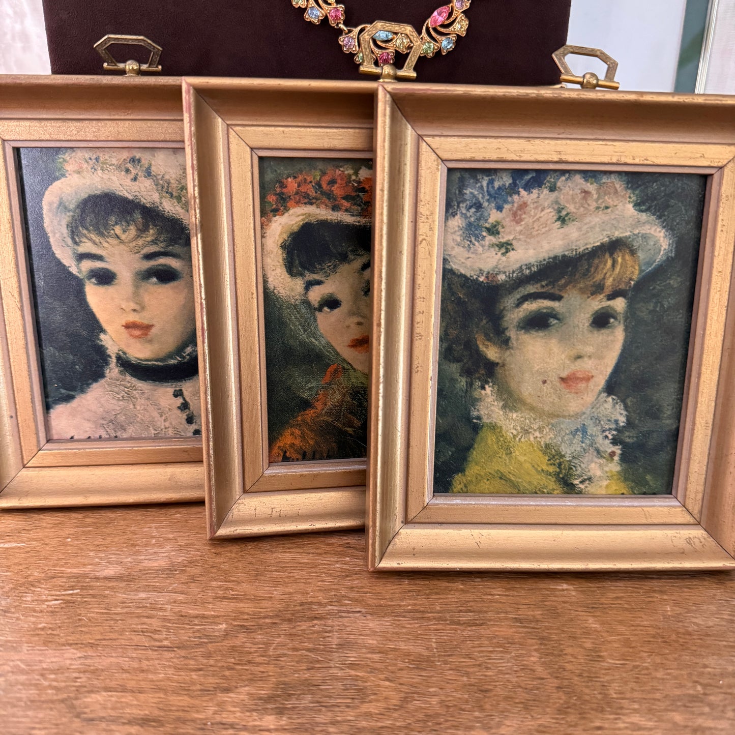 Three Mid Century Modern Cherry Jeffe Huldah Framed Prints