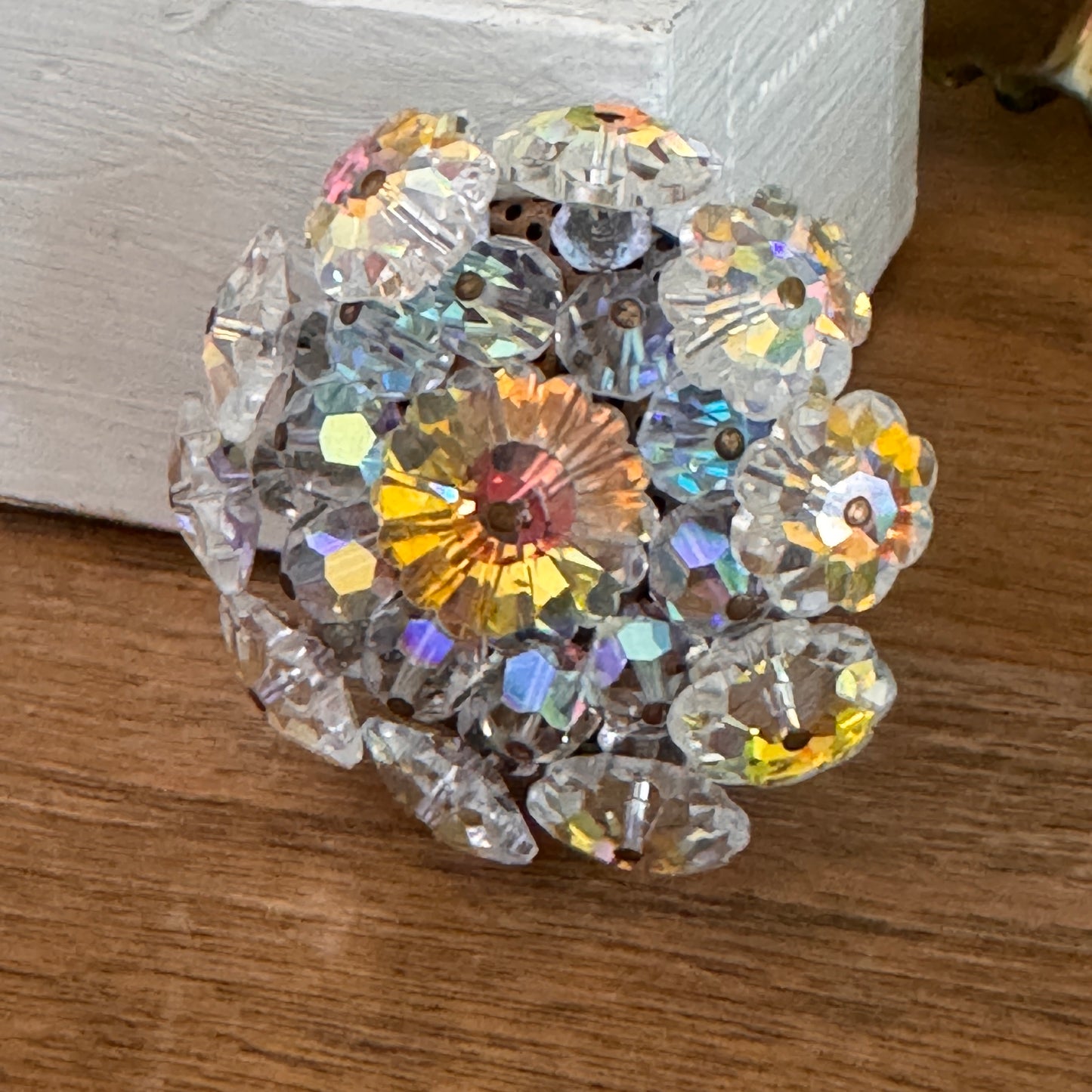 Vintage Margarita and Multi Faceted Beaded Rhinestone Pin