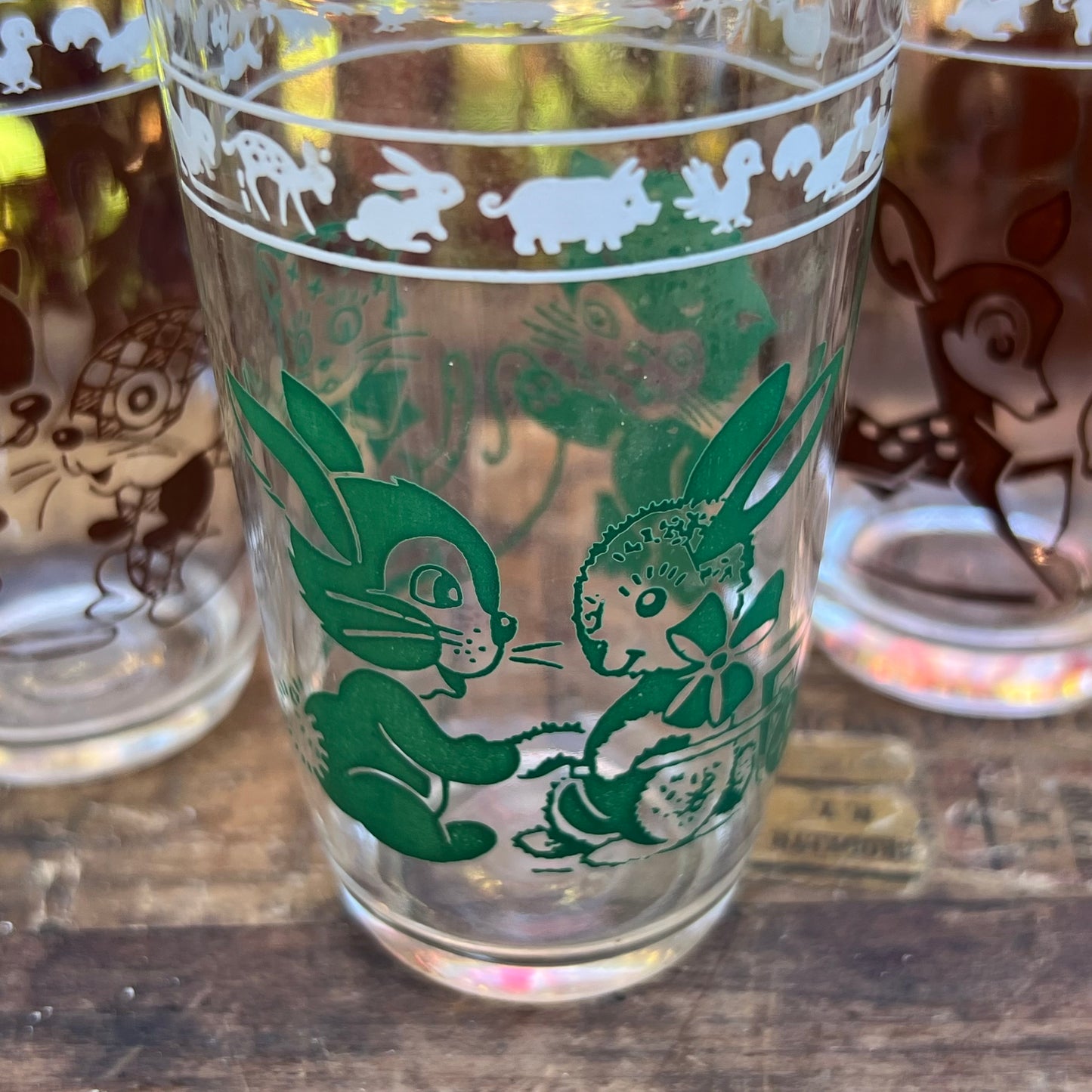 Three Vintage Swanky Swigs Kiddy Kup Beverage Glasses