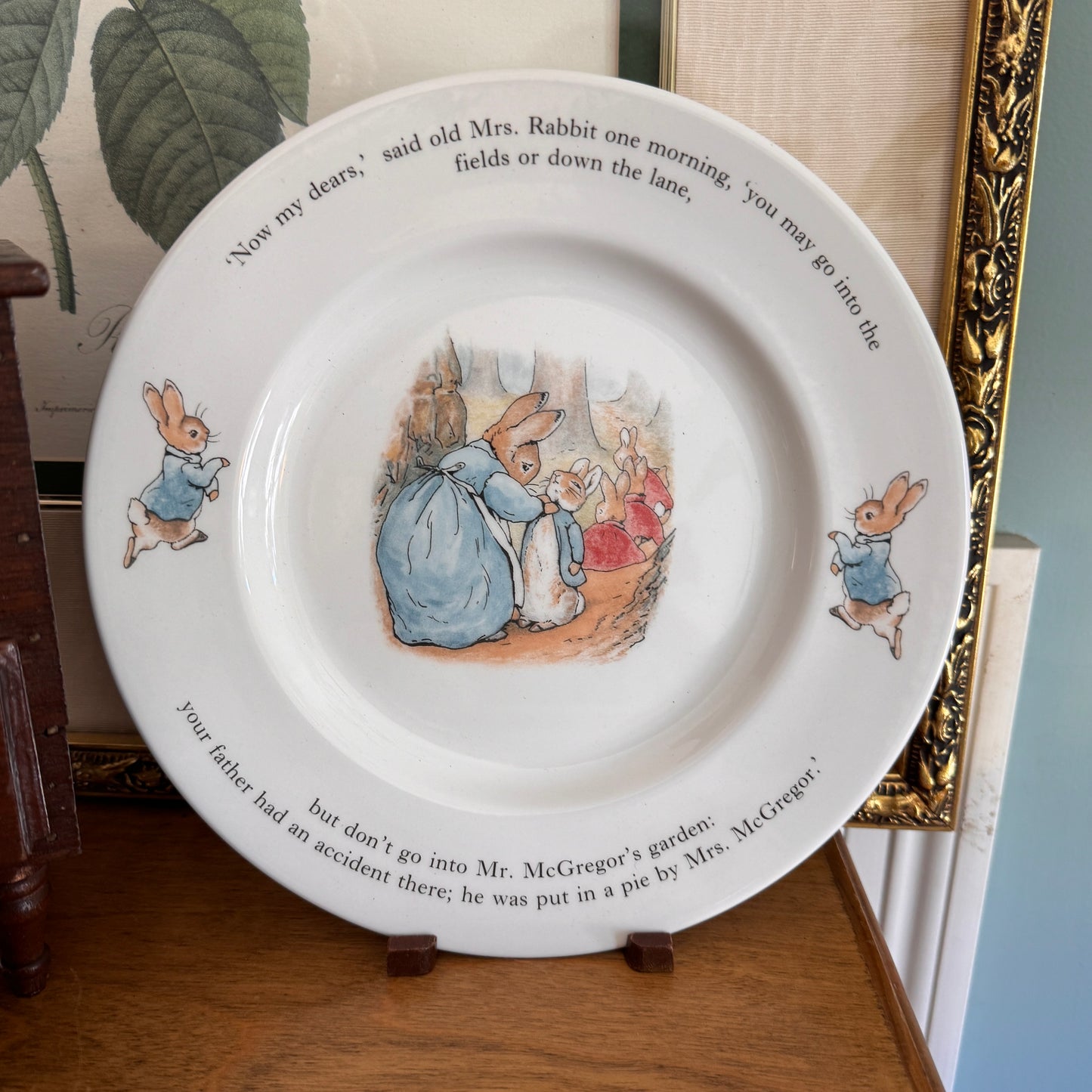 Wedgwood Beatrix Potter Peter Rabbit Bowl & Mrs. Rabbit Plate