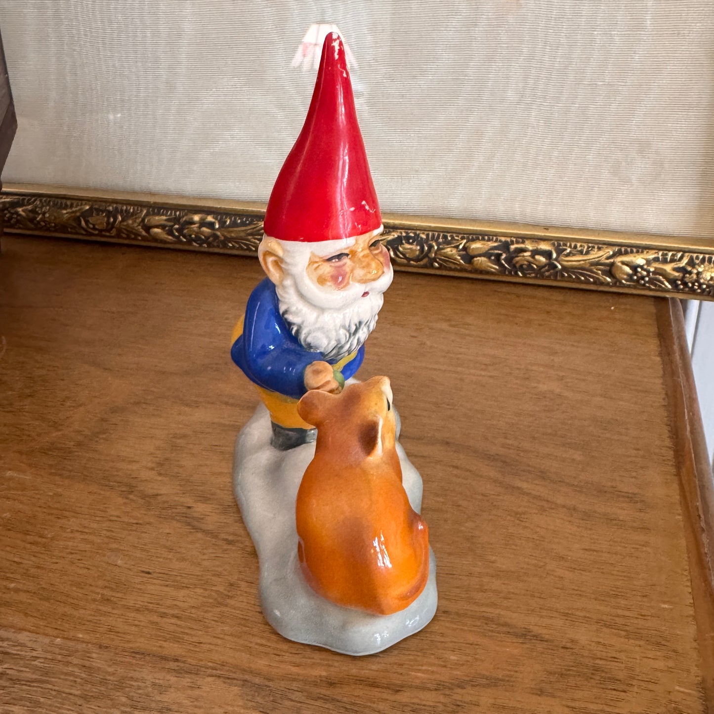 Vintage Gorham Gnome Feeding Mouse Figurine Japanese