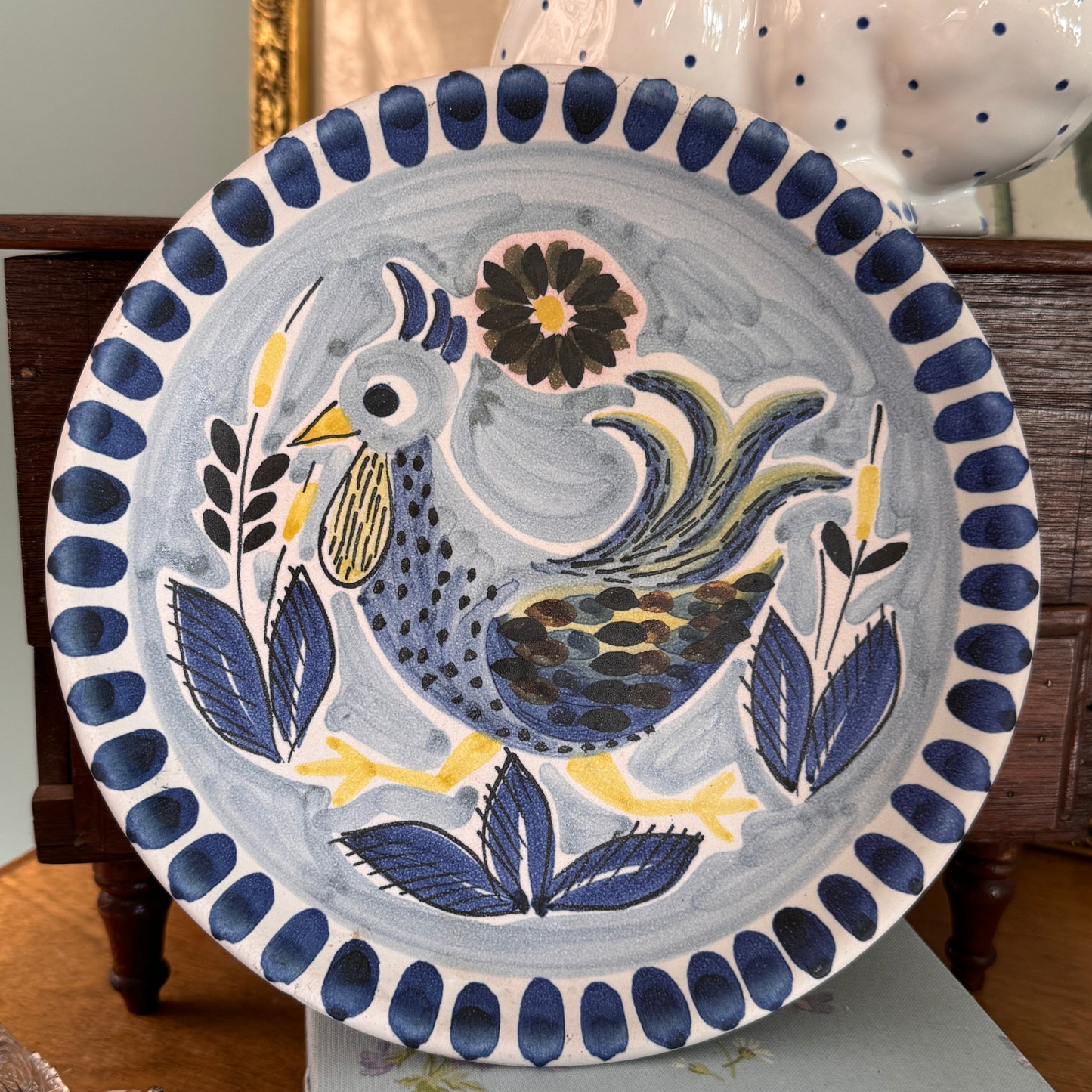 Mid Century Modern Scandinavian Graveren Norsk Folk Art Plate
