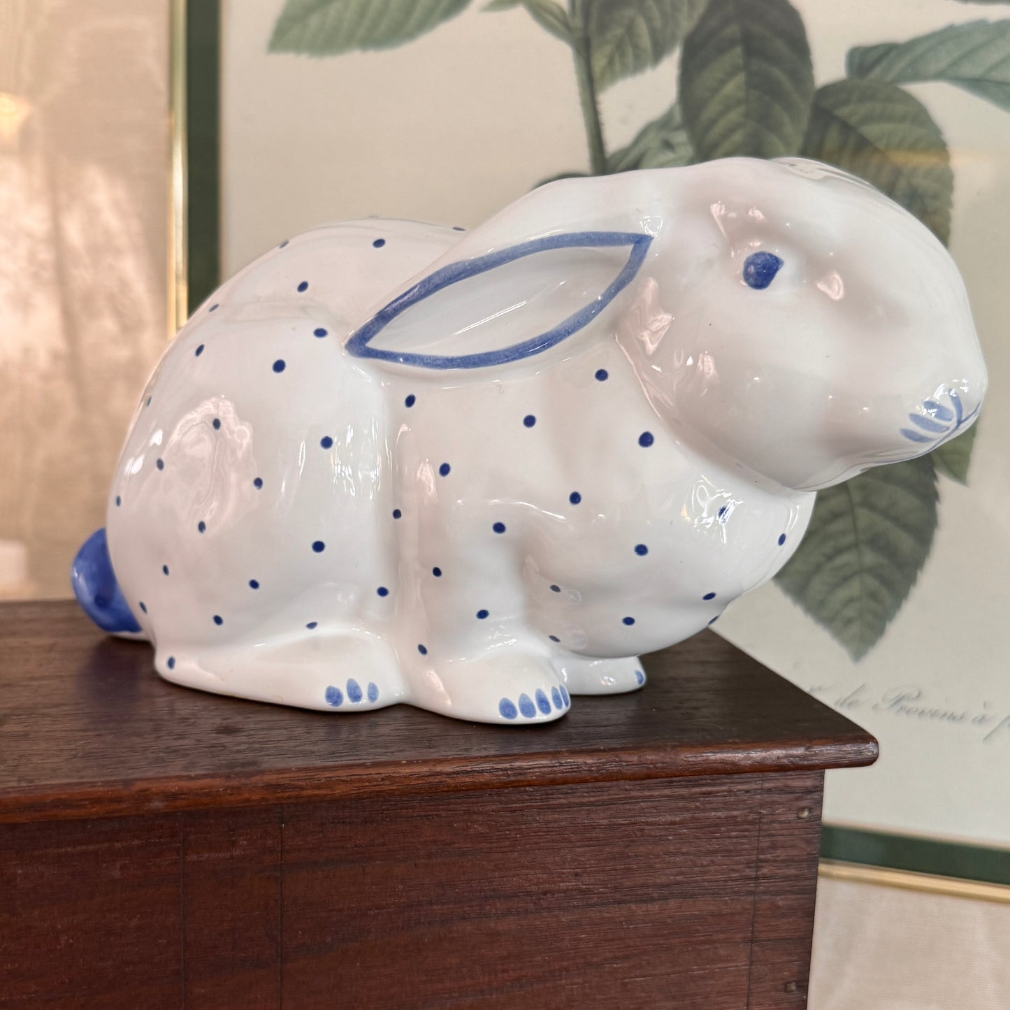 Tiffany & Co. Blue & White Polka Dot Bunny Bank