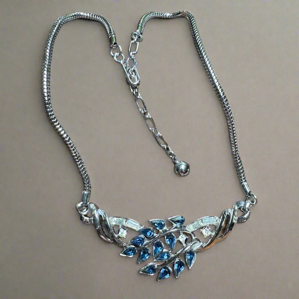 Vintage Trifari Rhinestone Necklace Pat Pending