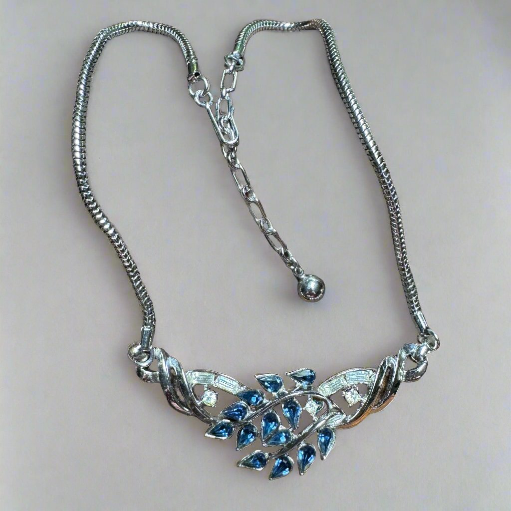 Vintage Trifari Rhinestone Necklace Pat Pending