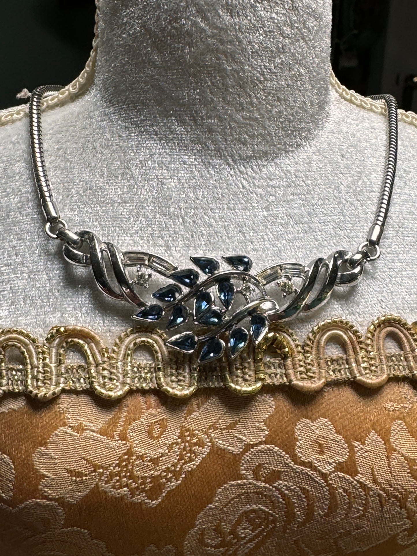 Vintage Trifari Rhinestone Necklace Pat Pending