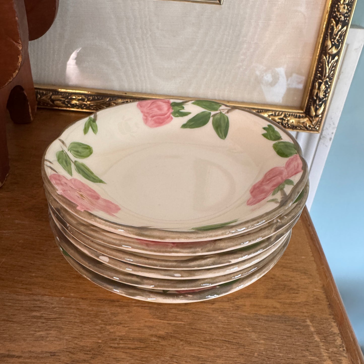 Franciscan Desert Rose Tea Cup , Cereal and Fruit Bowls, Sugar & Creamer
