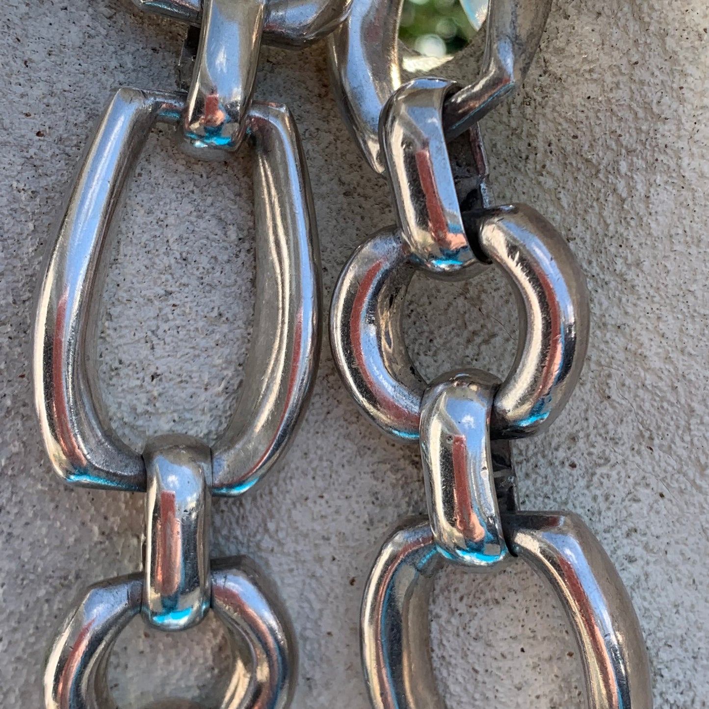 Hefty Mexican Sterling Silver Taxco Necklace and Matching Bracelet Set