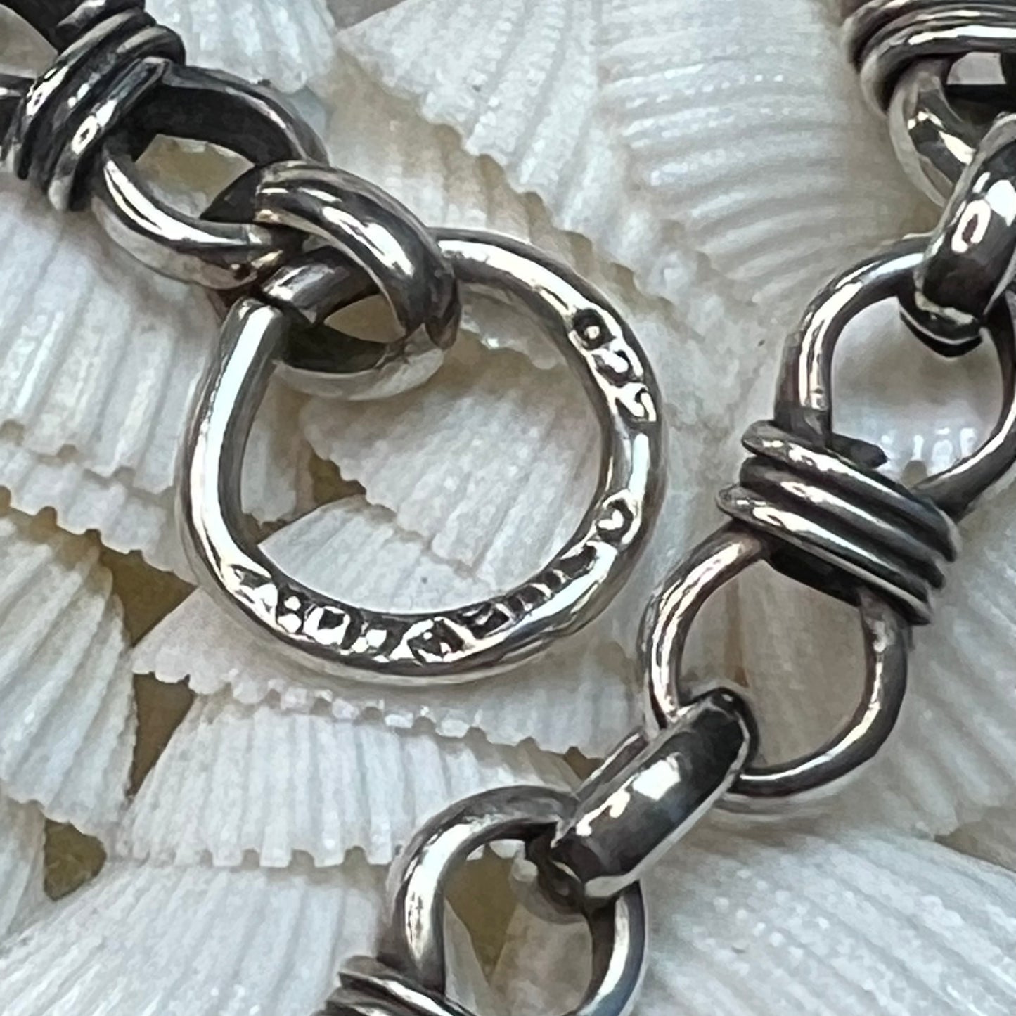 Vintage Mexican Sterling Silver Hefty Toggle Link Bracelet