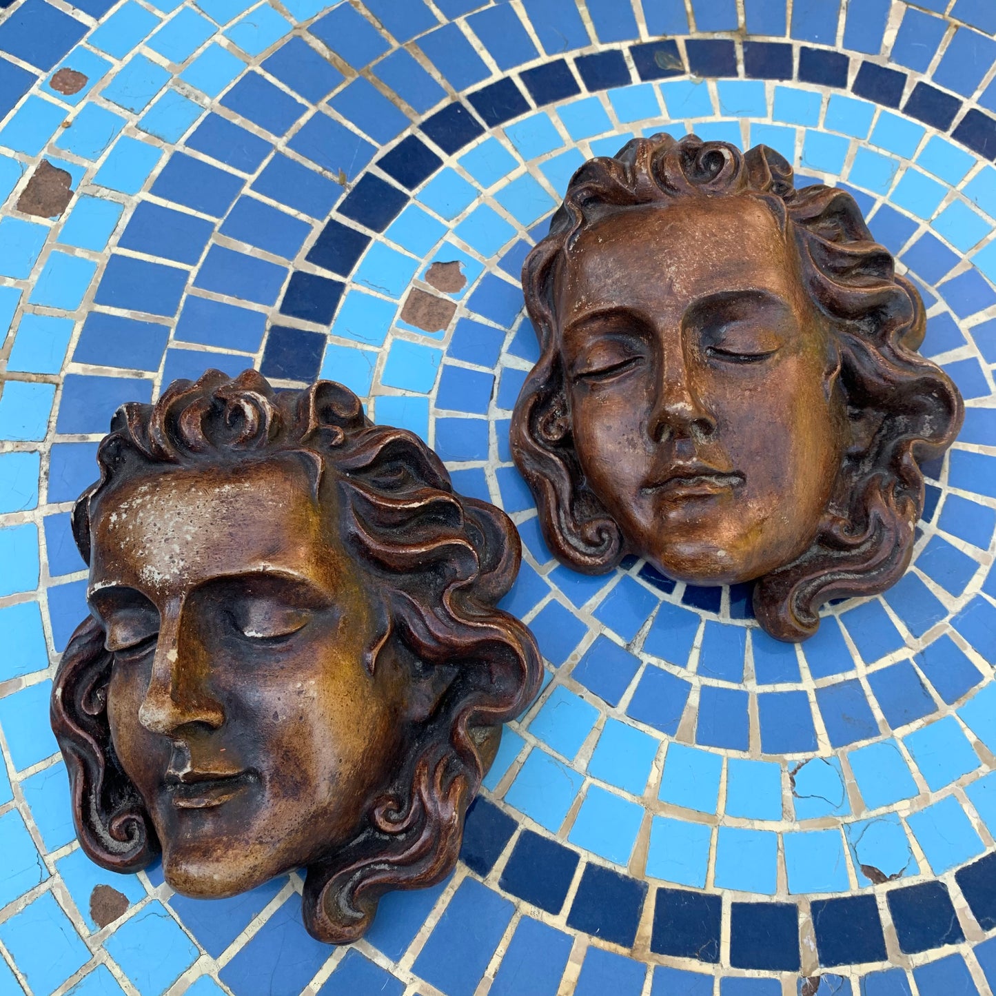 Two Vintage German Wall Masks