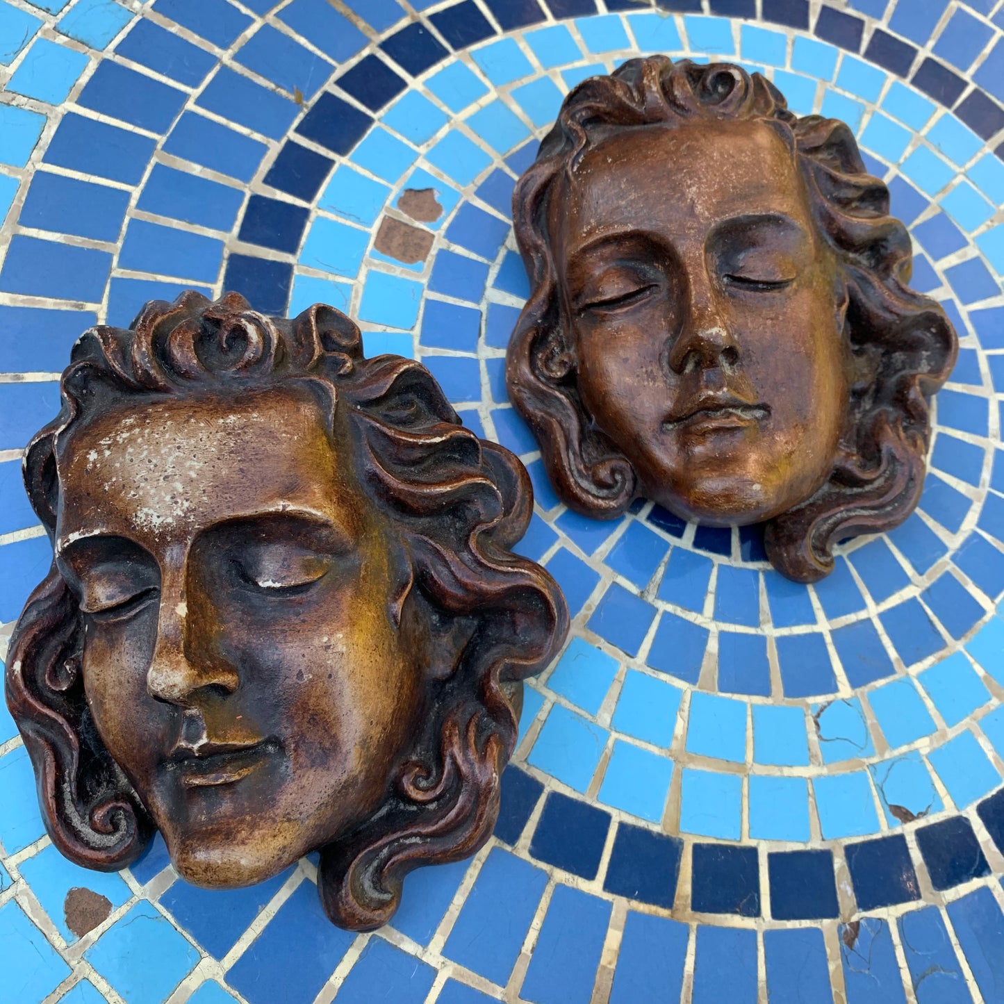 Two Vintage German Wall Masks