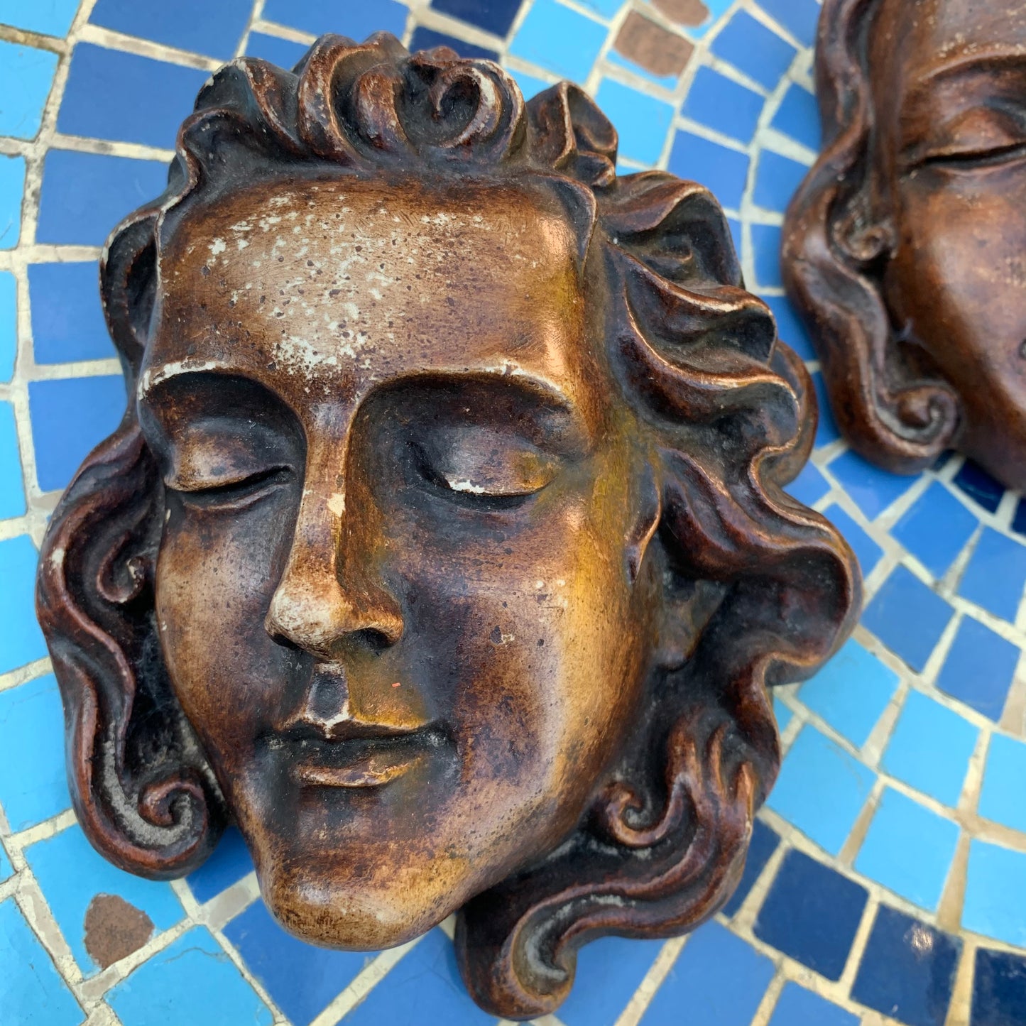 Two Vintage German Wall Masks