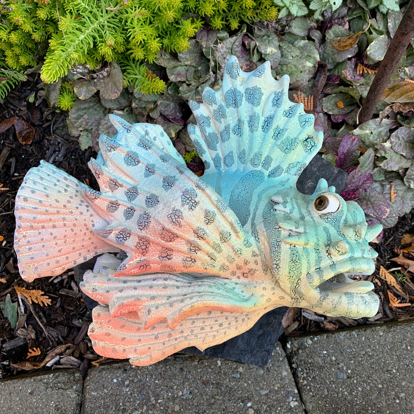Original Alan & Rosemary Bennett Lionfish Wall Sculpture
