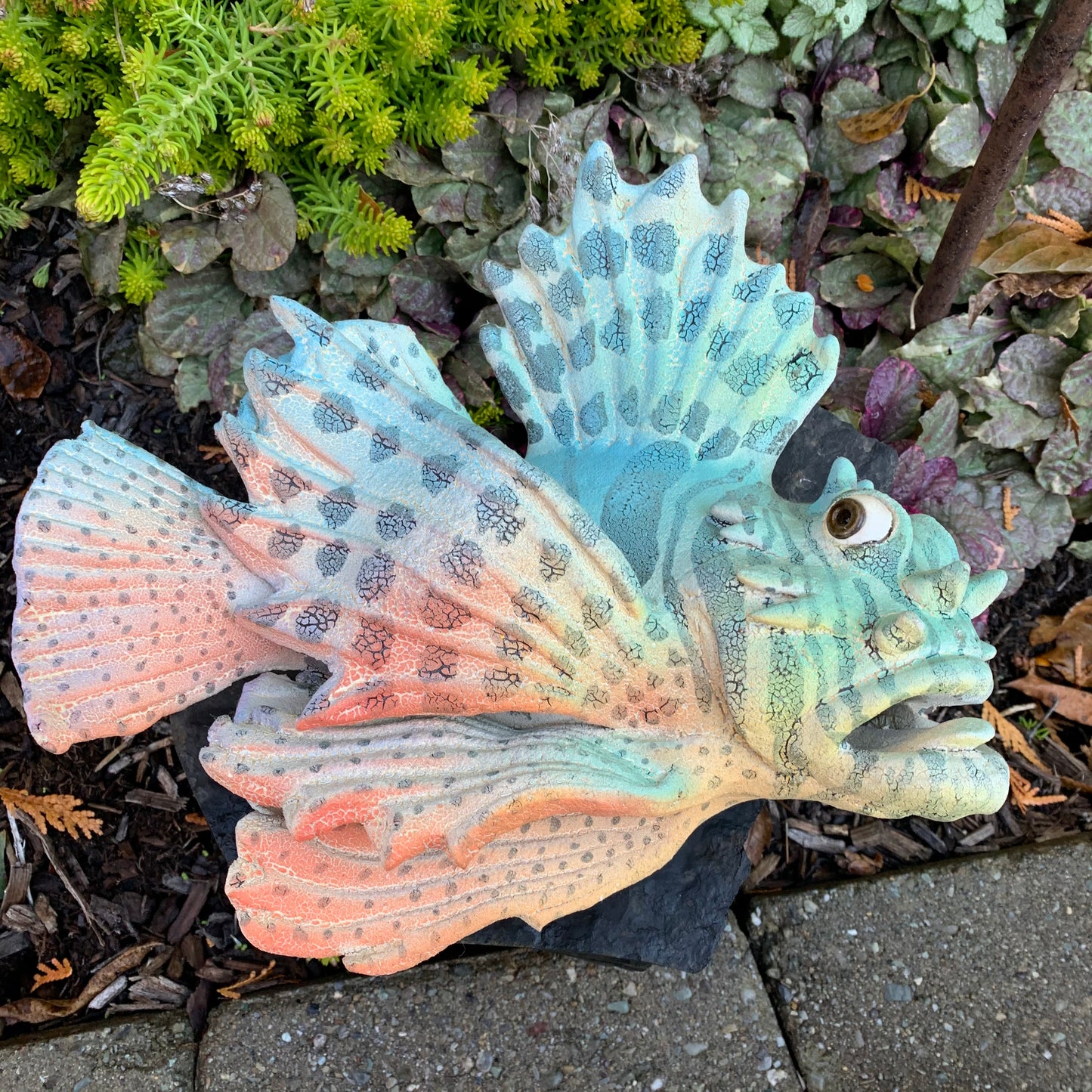 Original Alan & Rosemary Bennett Lionfish Wall Sculpture