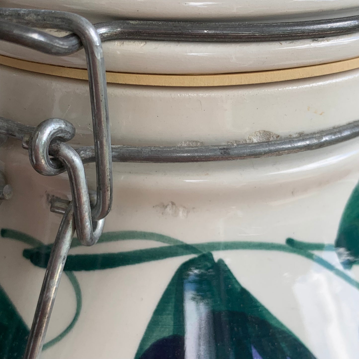 Vintage Italian Modern Looking Eggplant Large Canister